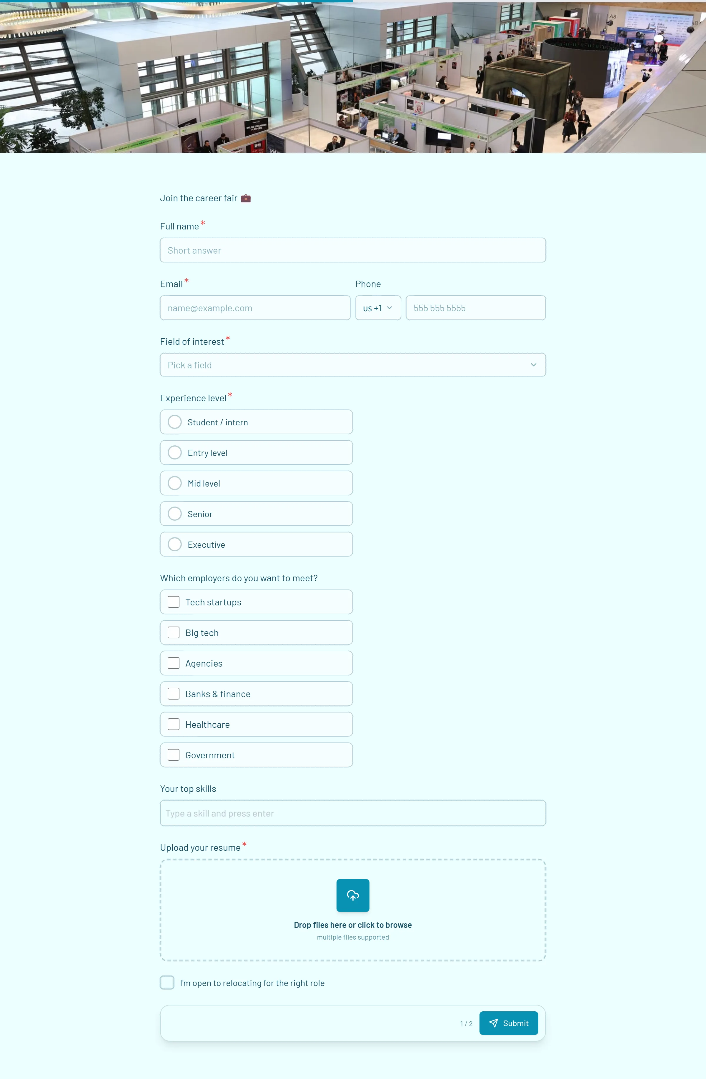 Job Fair Registration template preview