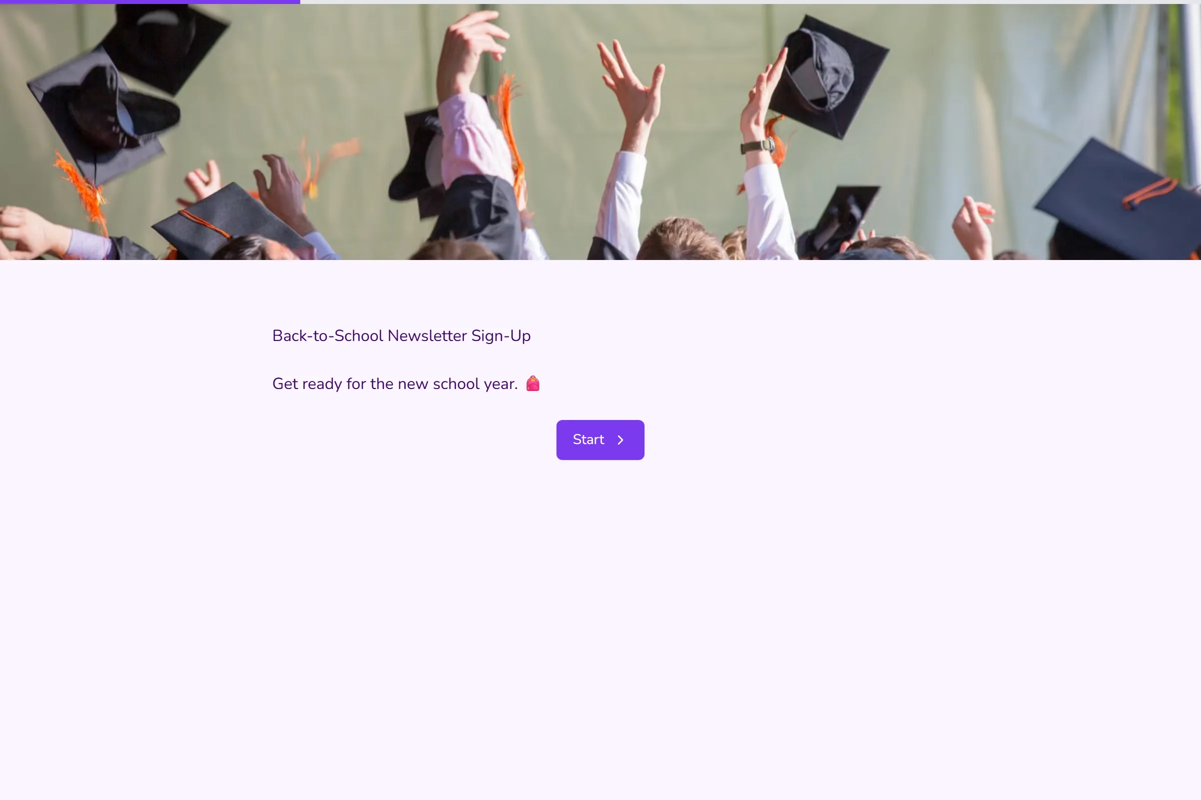 Back-to-School Newsletter Sign-Up template preview