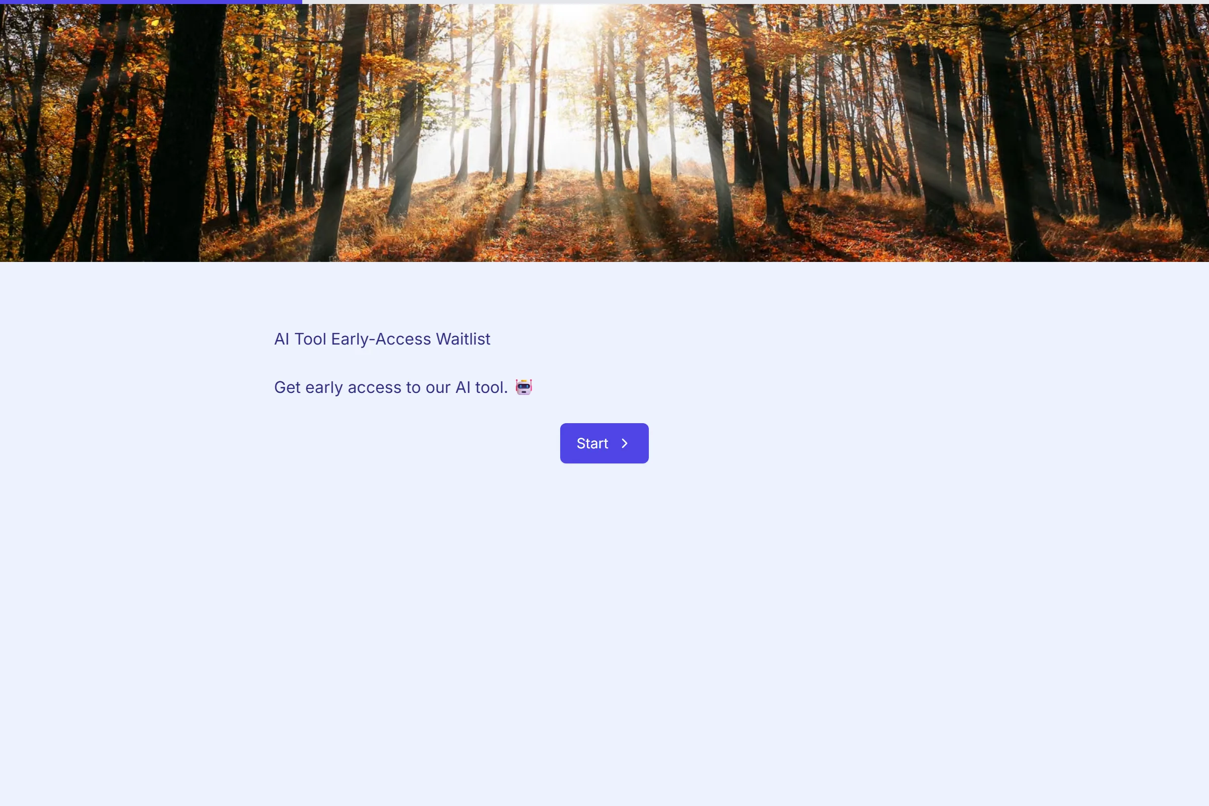 AI Tool Early-Access Waitlist template preview