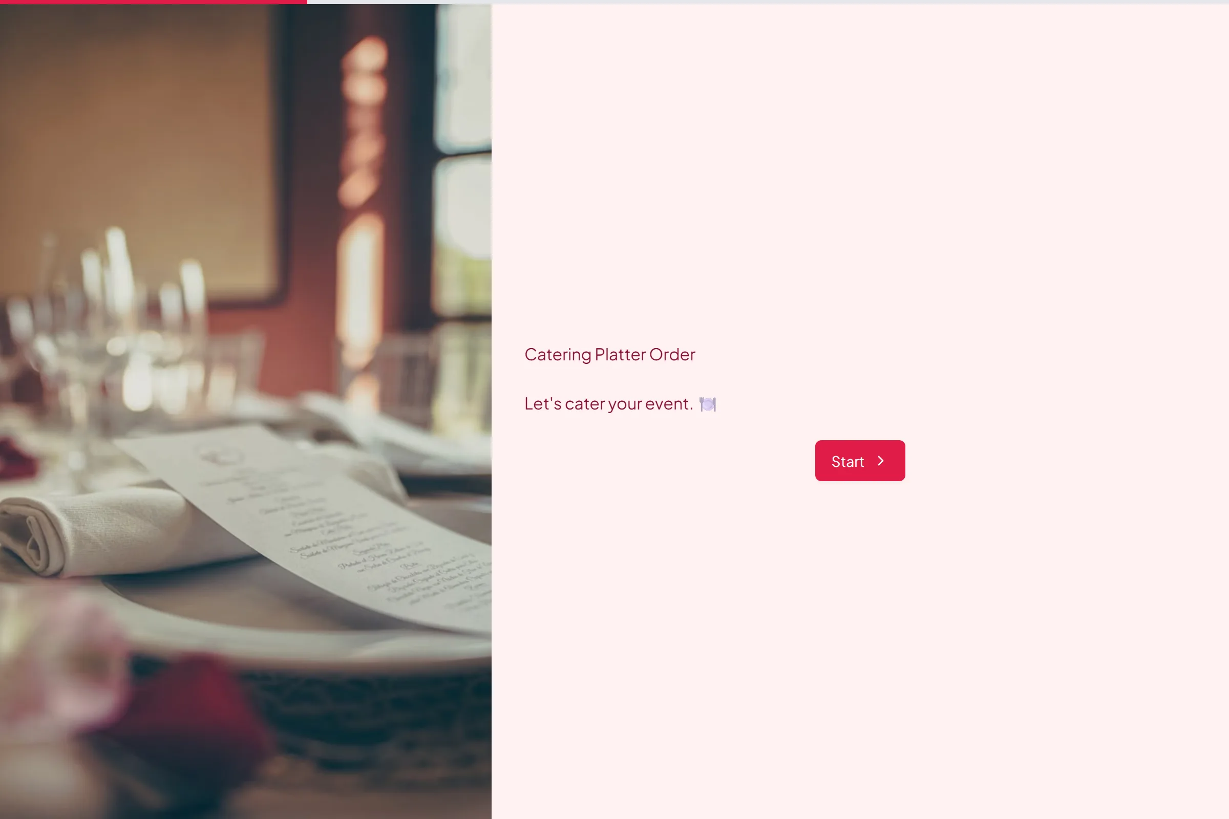 Catering Platter Order template preview