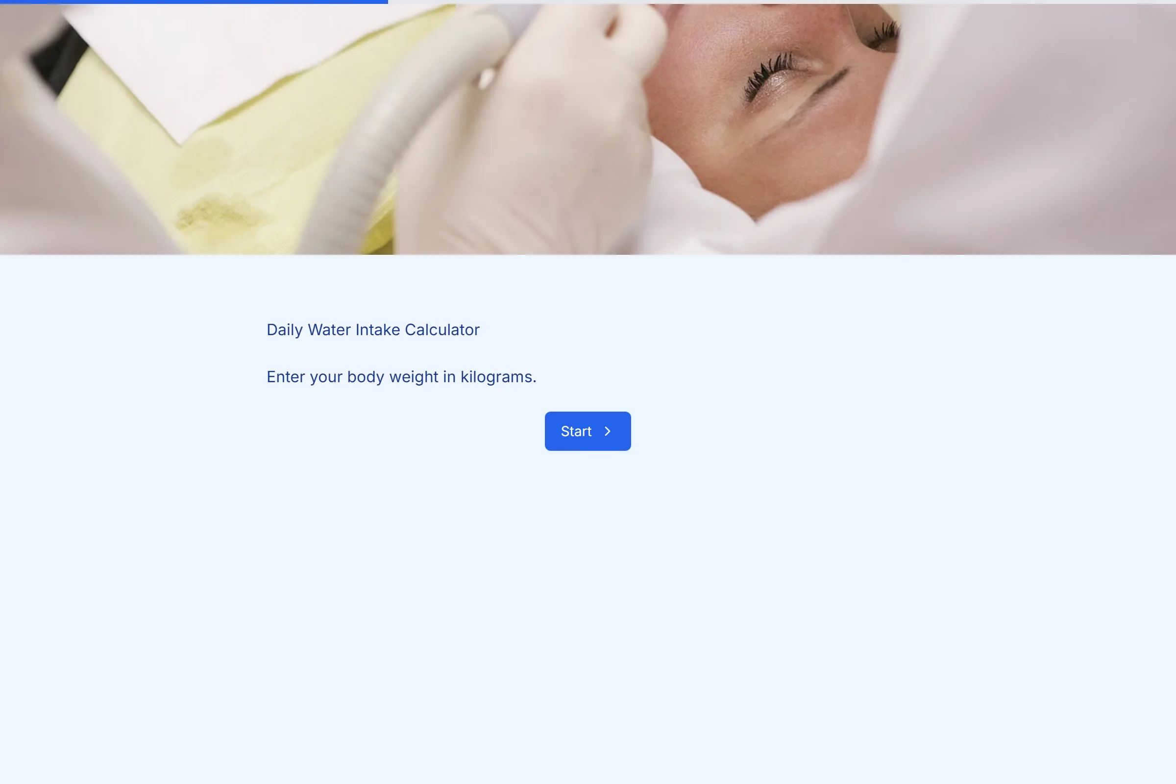 Daily Water Intake Calculator template preview