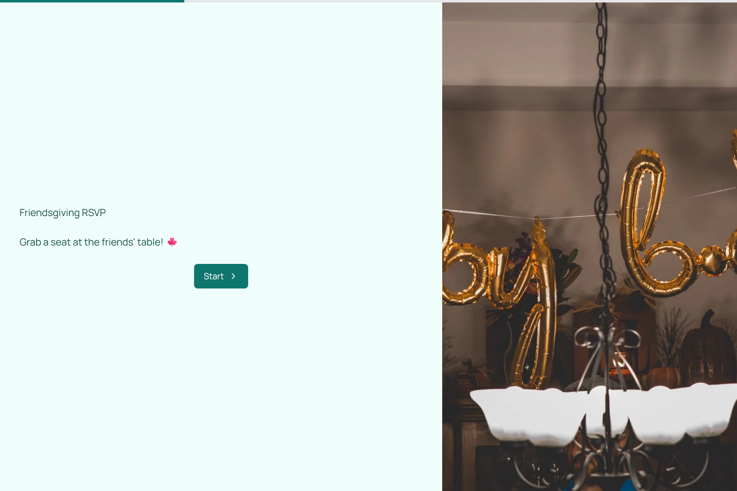 Friendsgiving RSVP template preview