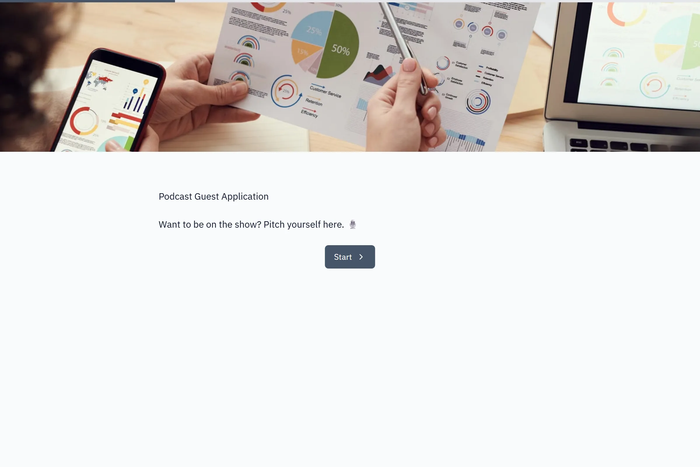 Podcast Guest Application template preview