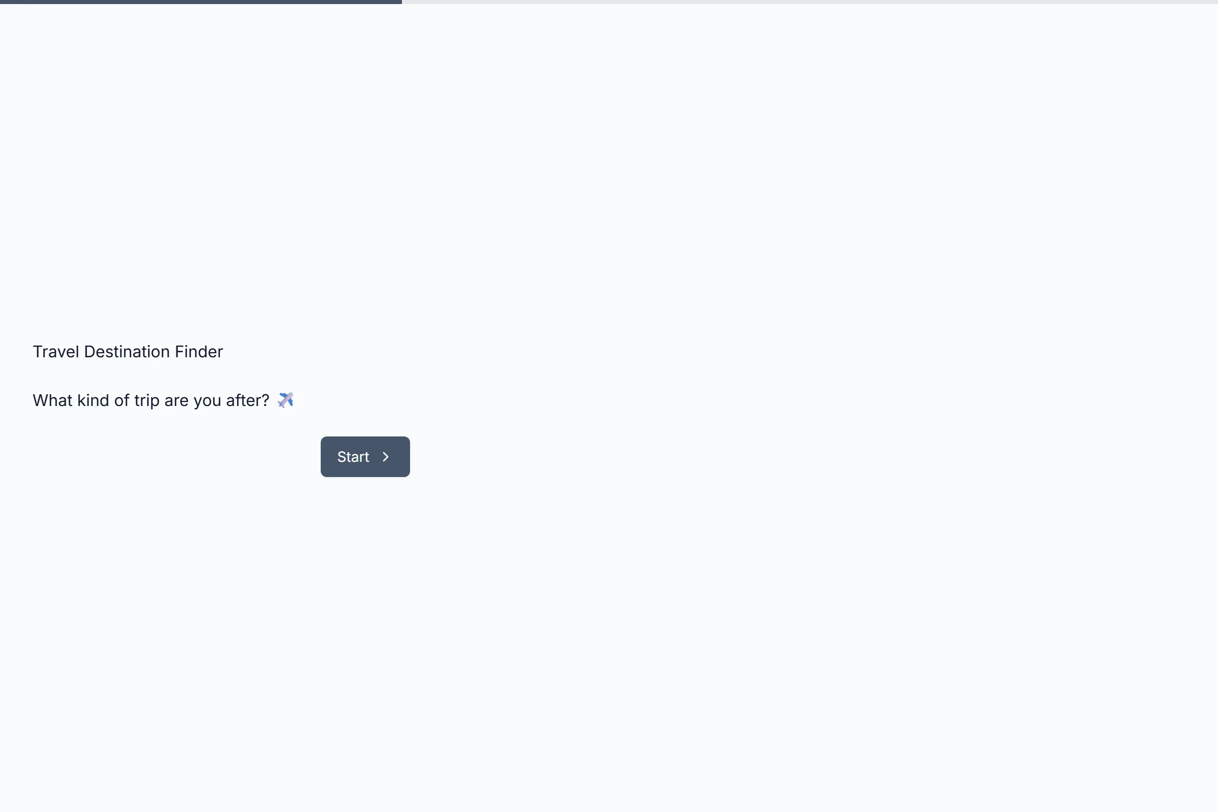 Travel Destination Finder template preview