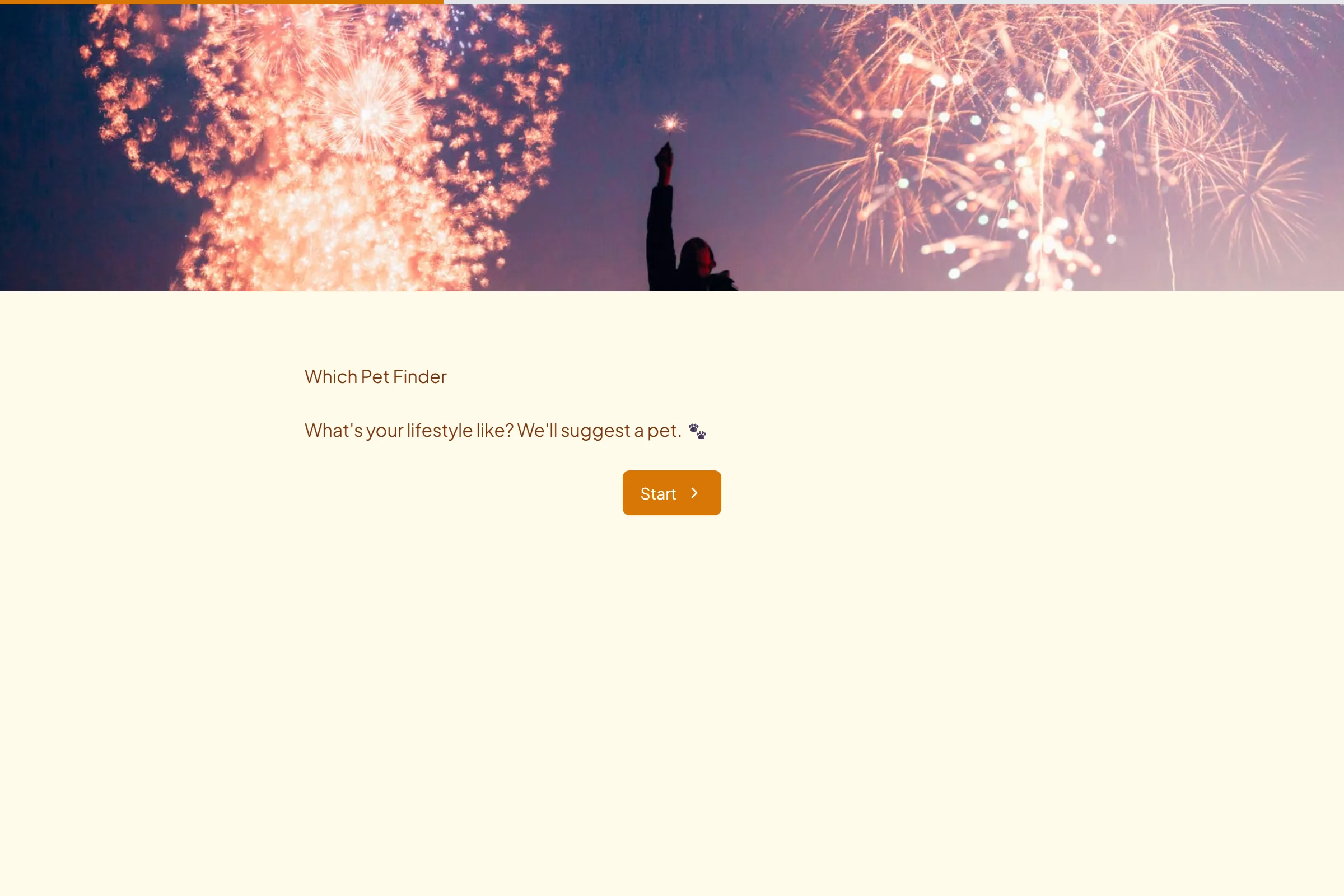 Which Pet Finder template preview