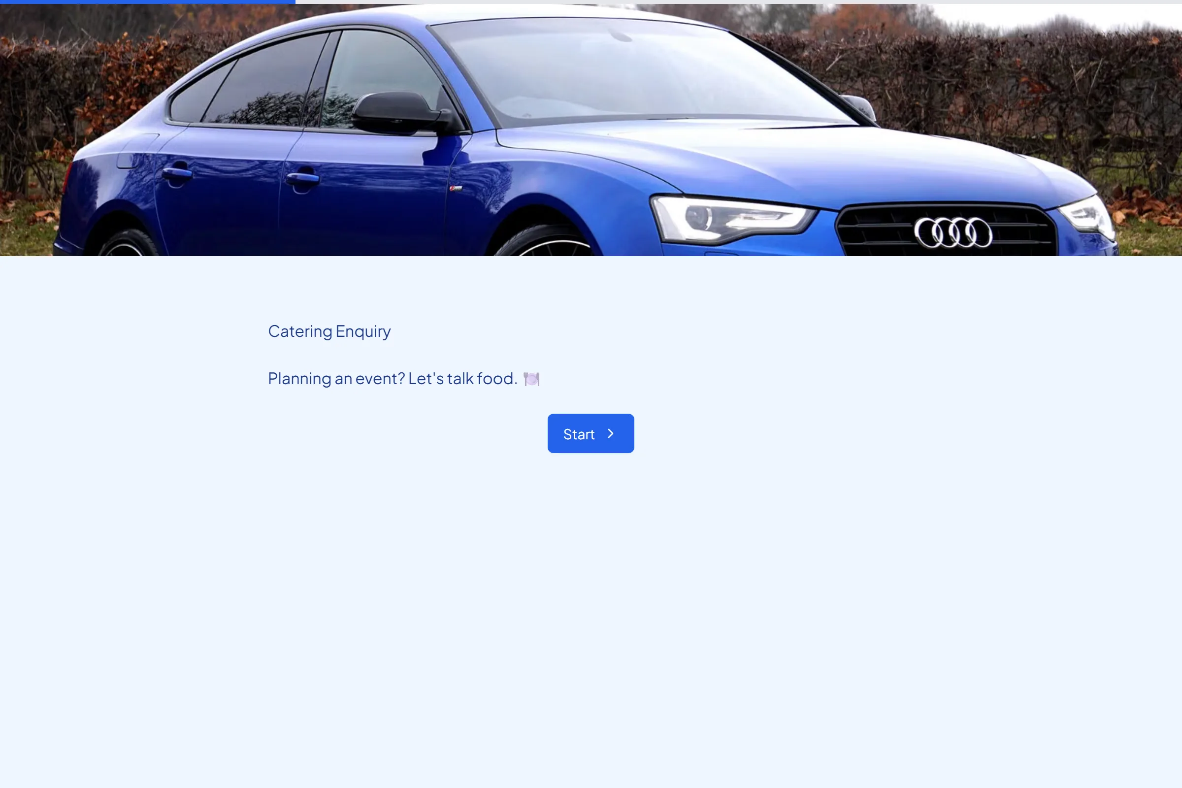 Catering Enquiry template preview