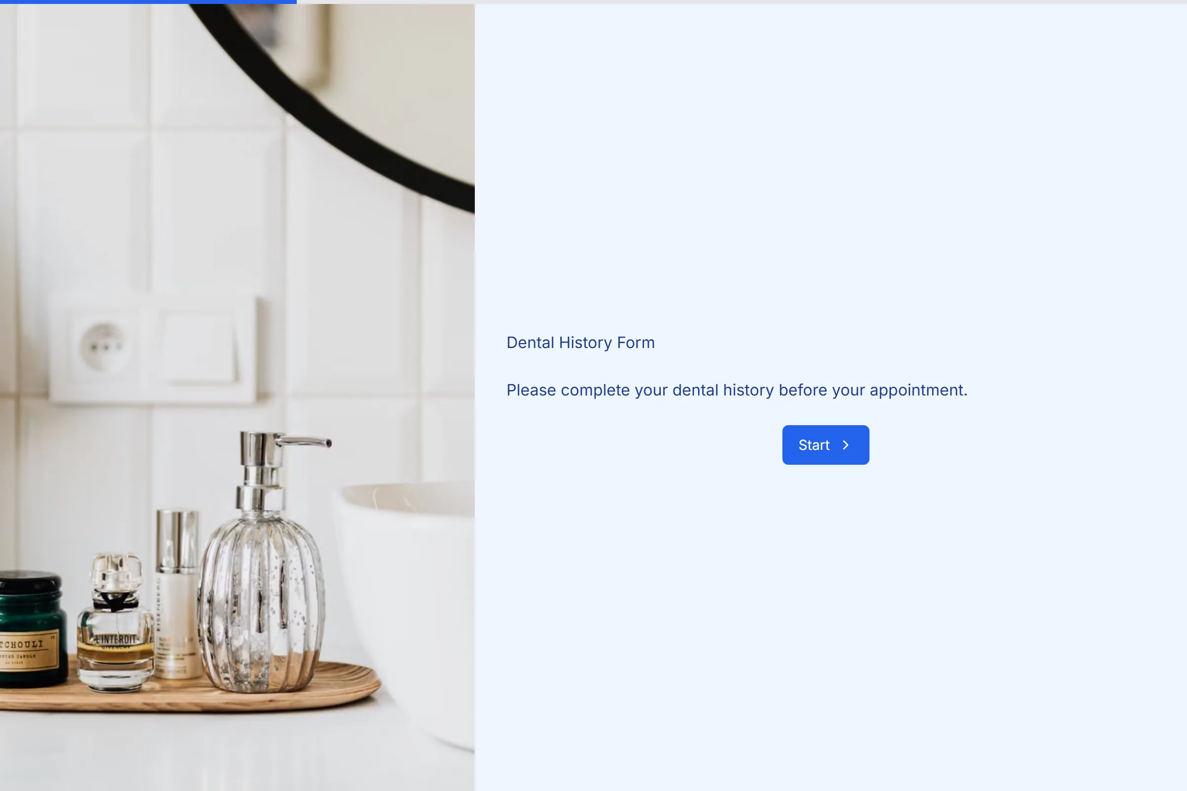 Dental History Form template preview