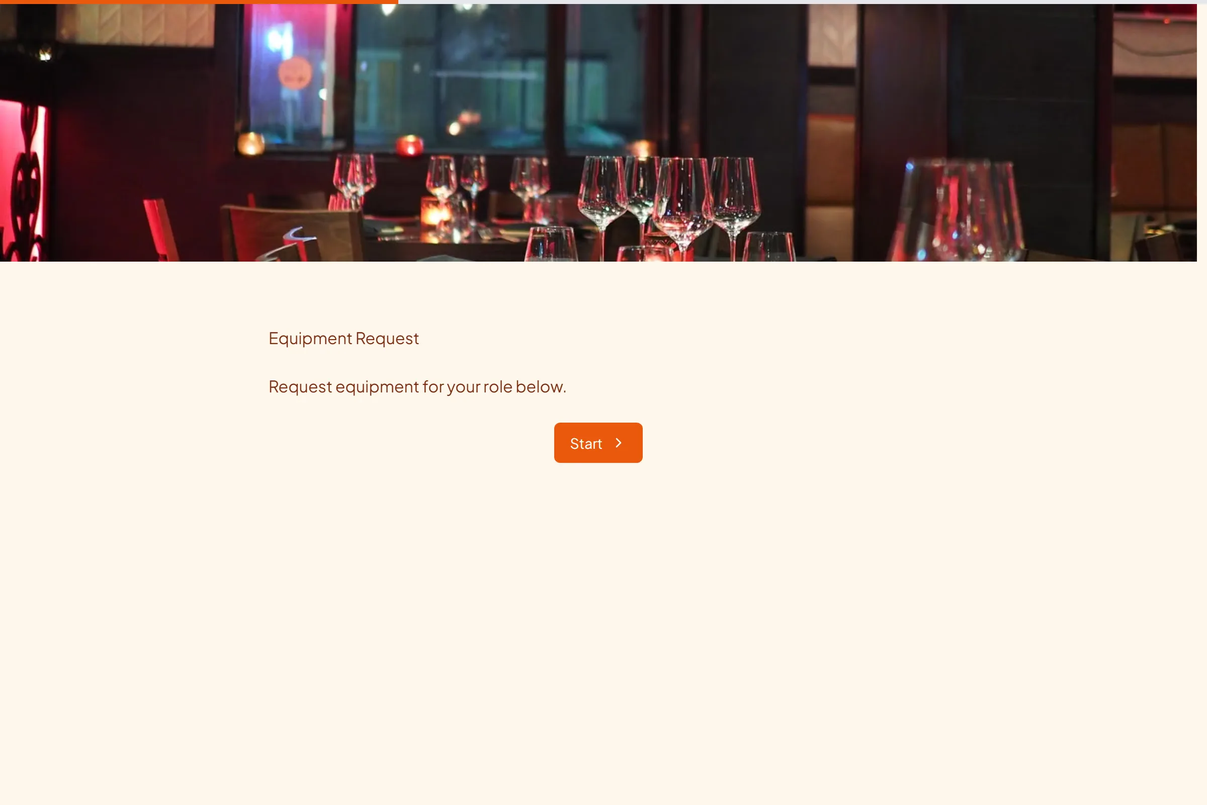 Equipment Request template preview
