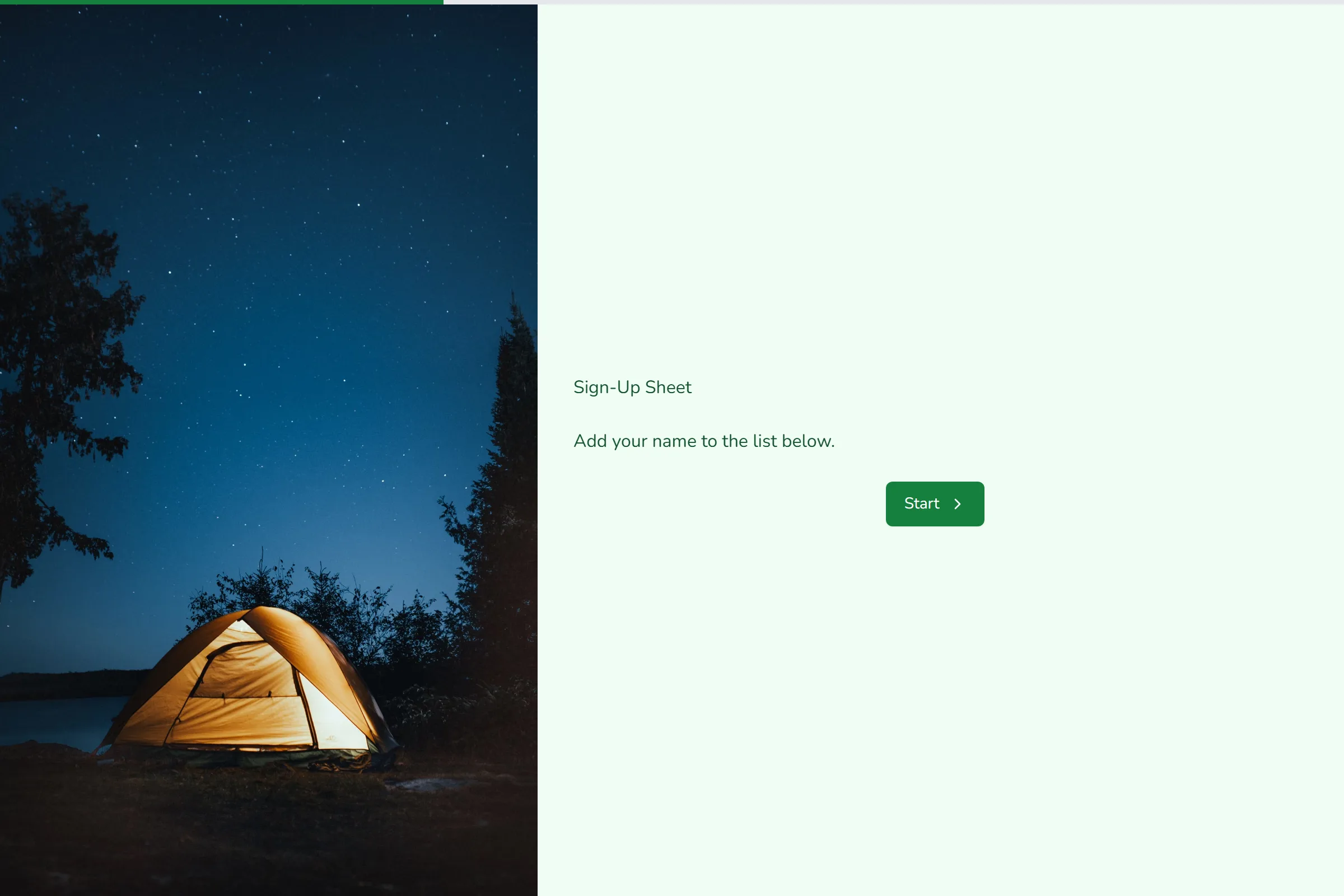 Sign-Up Sheet template preview