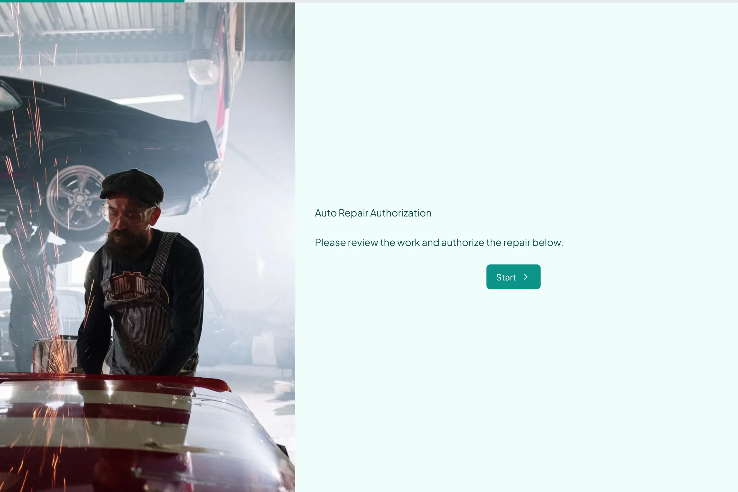 Auto Repair Authorization template preview