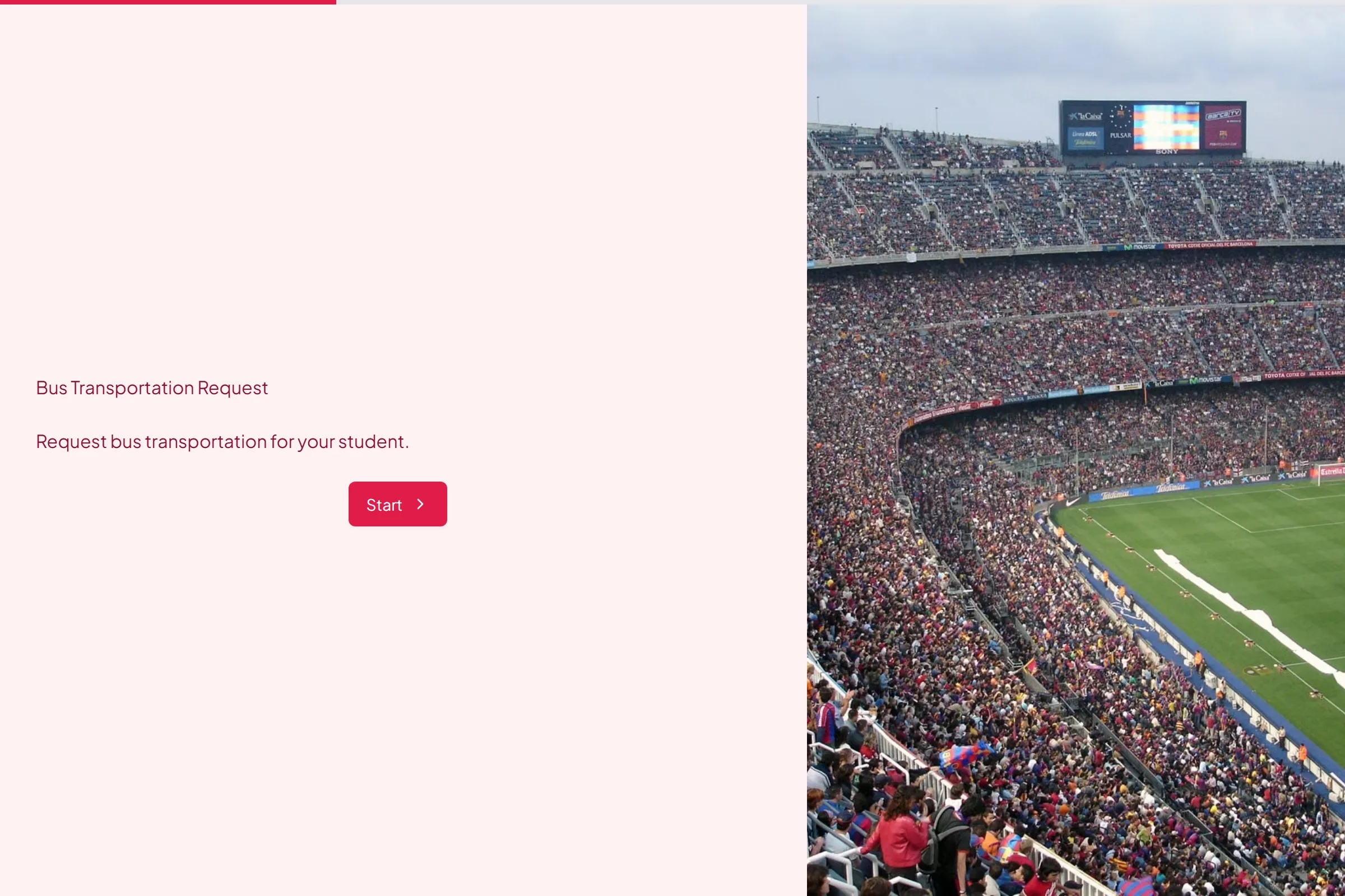 Bus Transportation Request template preview
