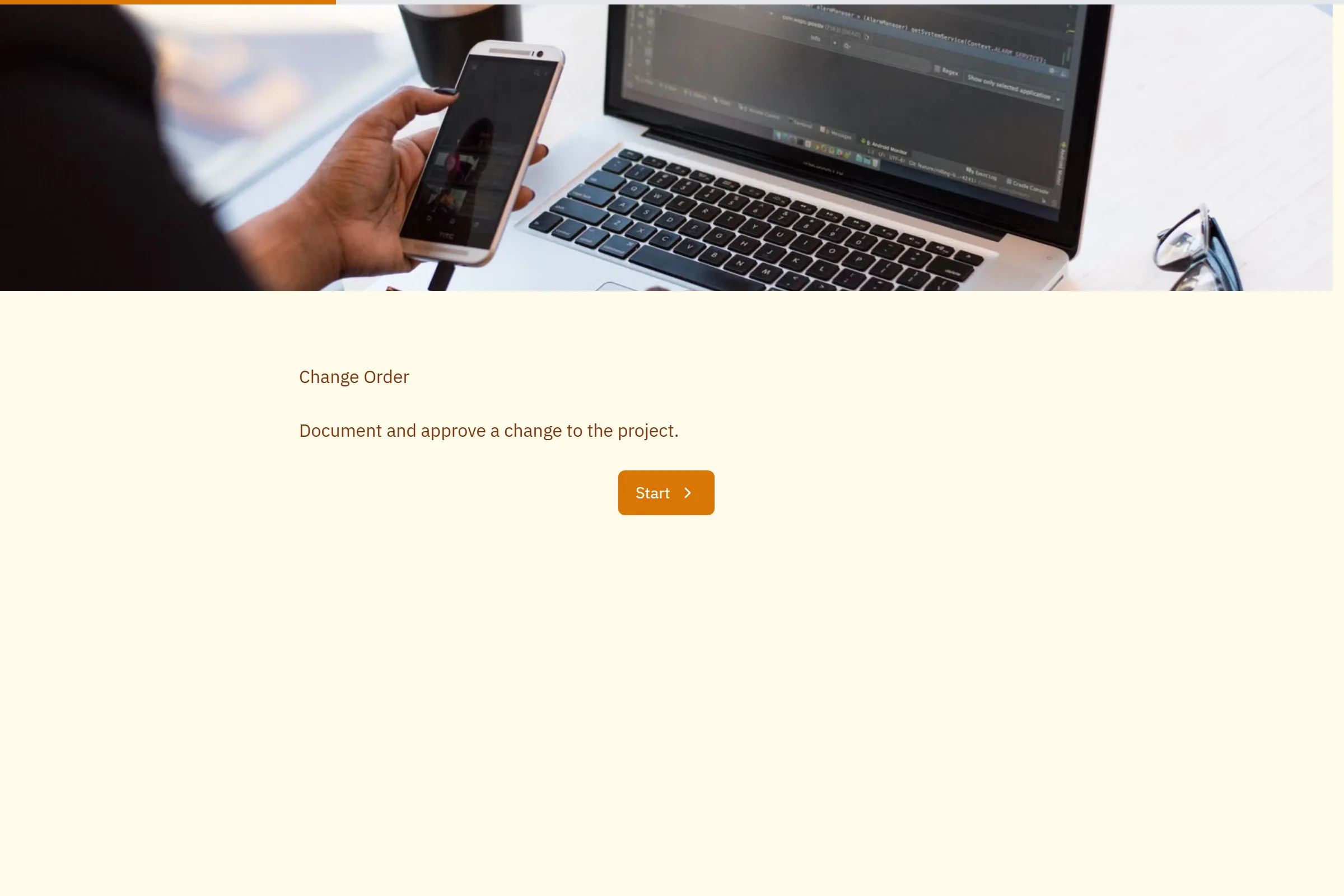 Change Order template preview