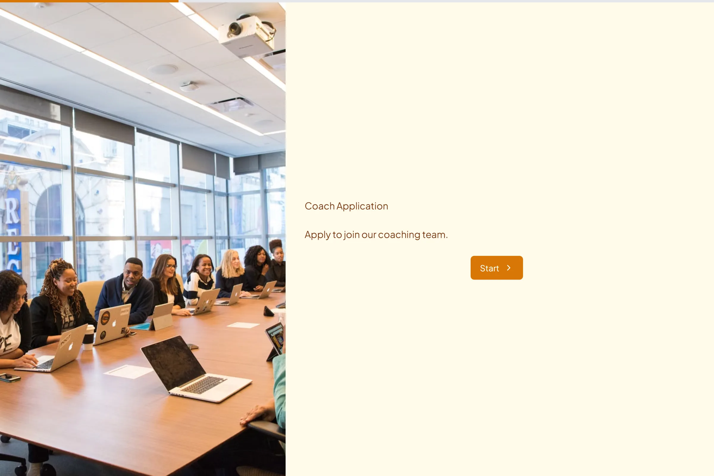 Coach Application template preview