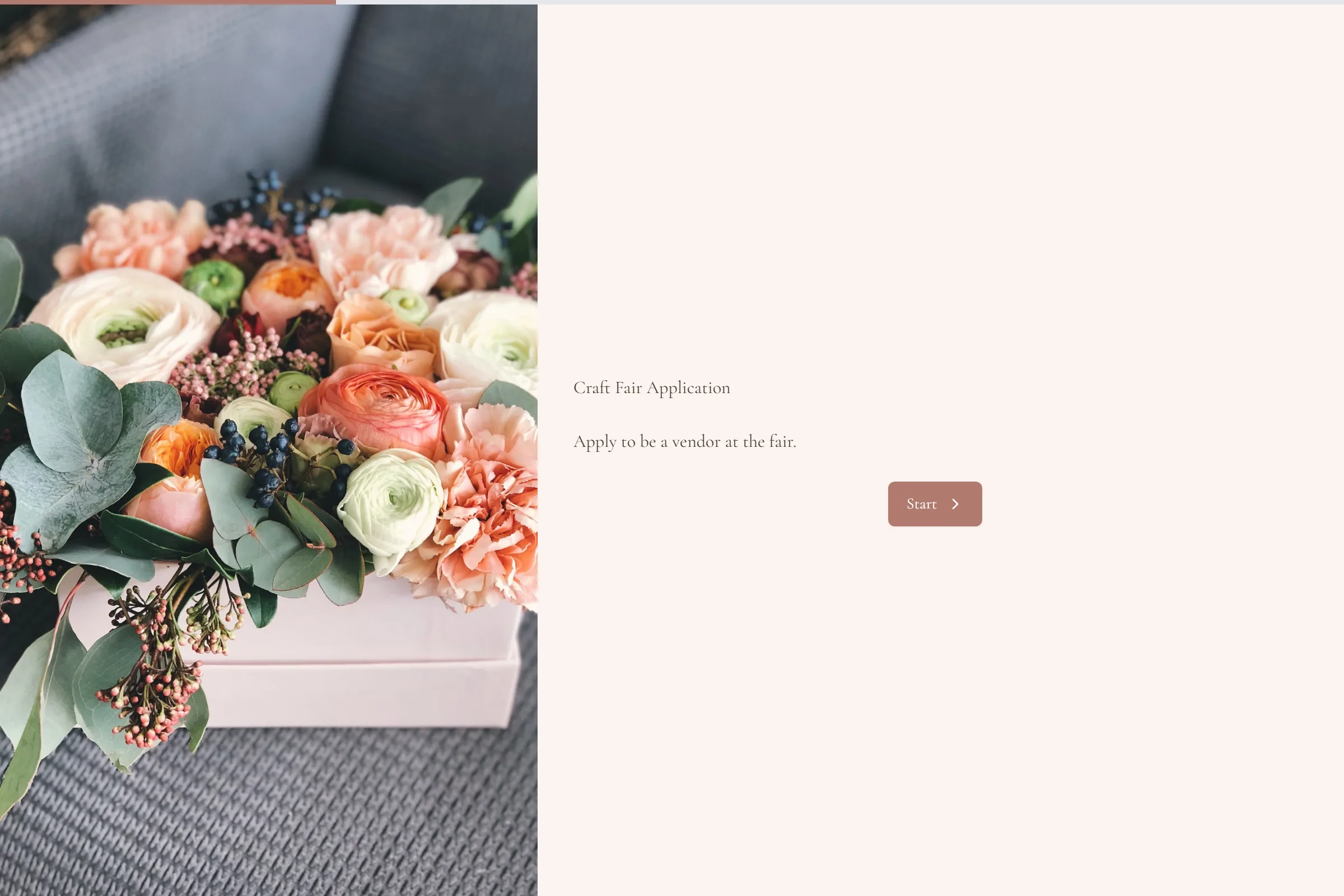 Craft Fair Application template preview