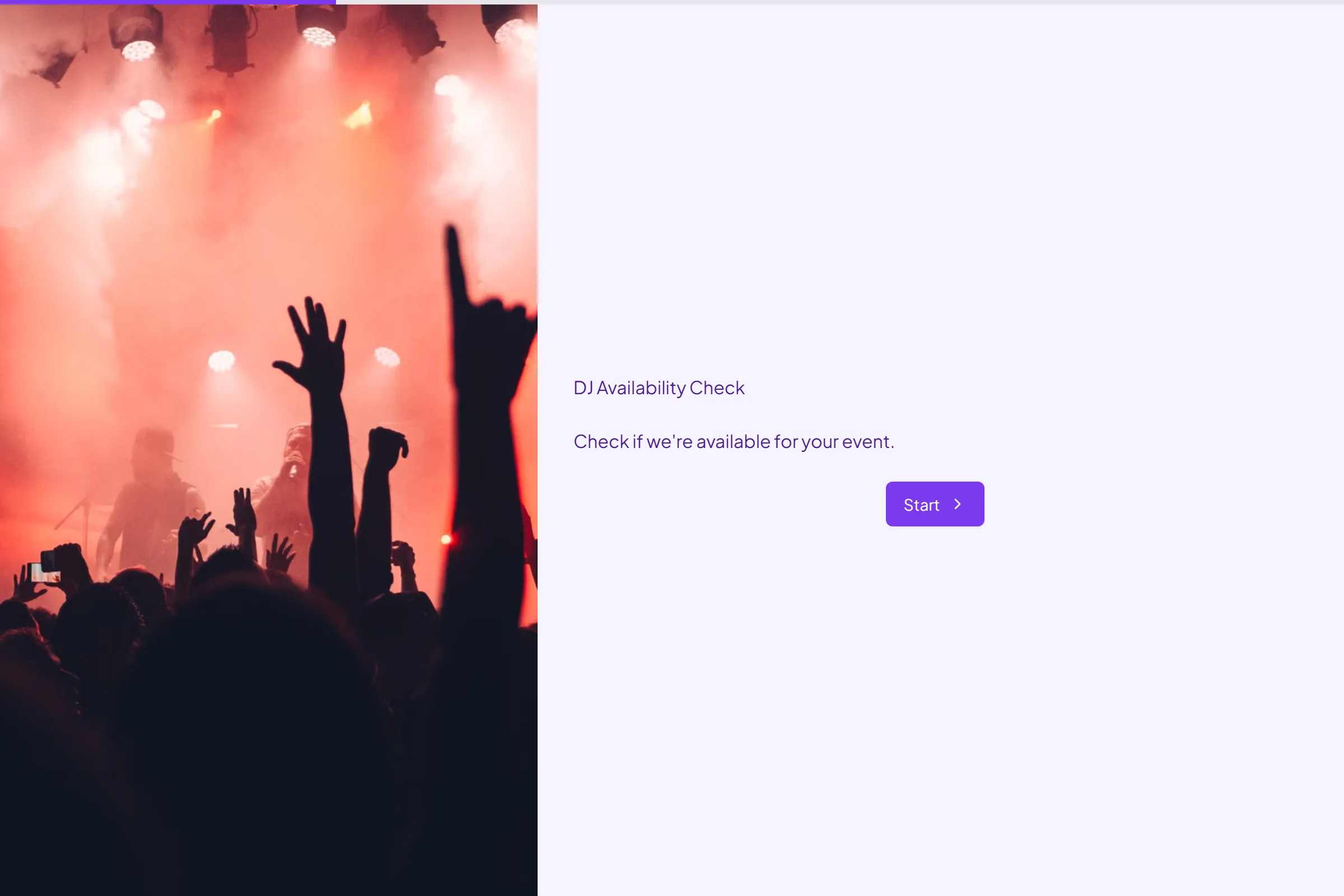 DJ Availability Check template preview