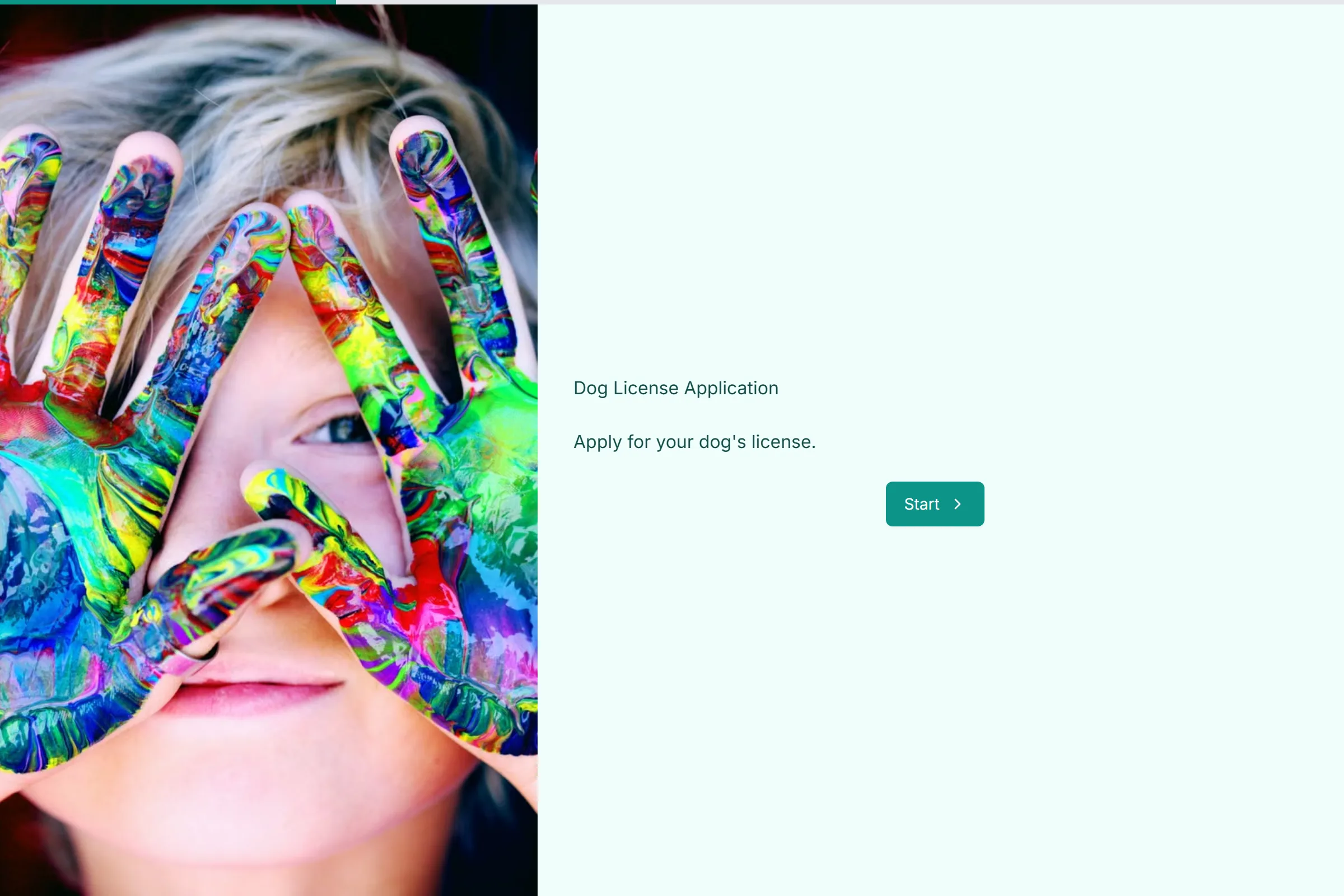Dog License Application template preview