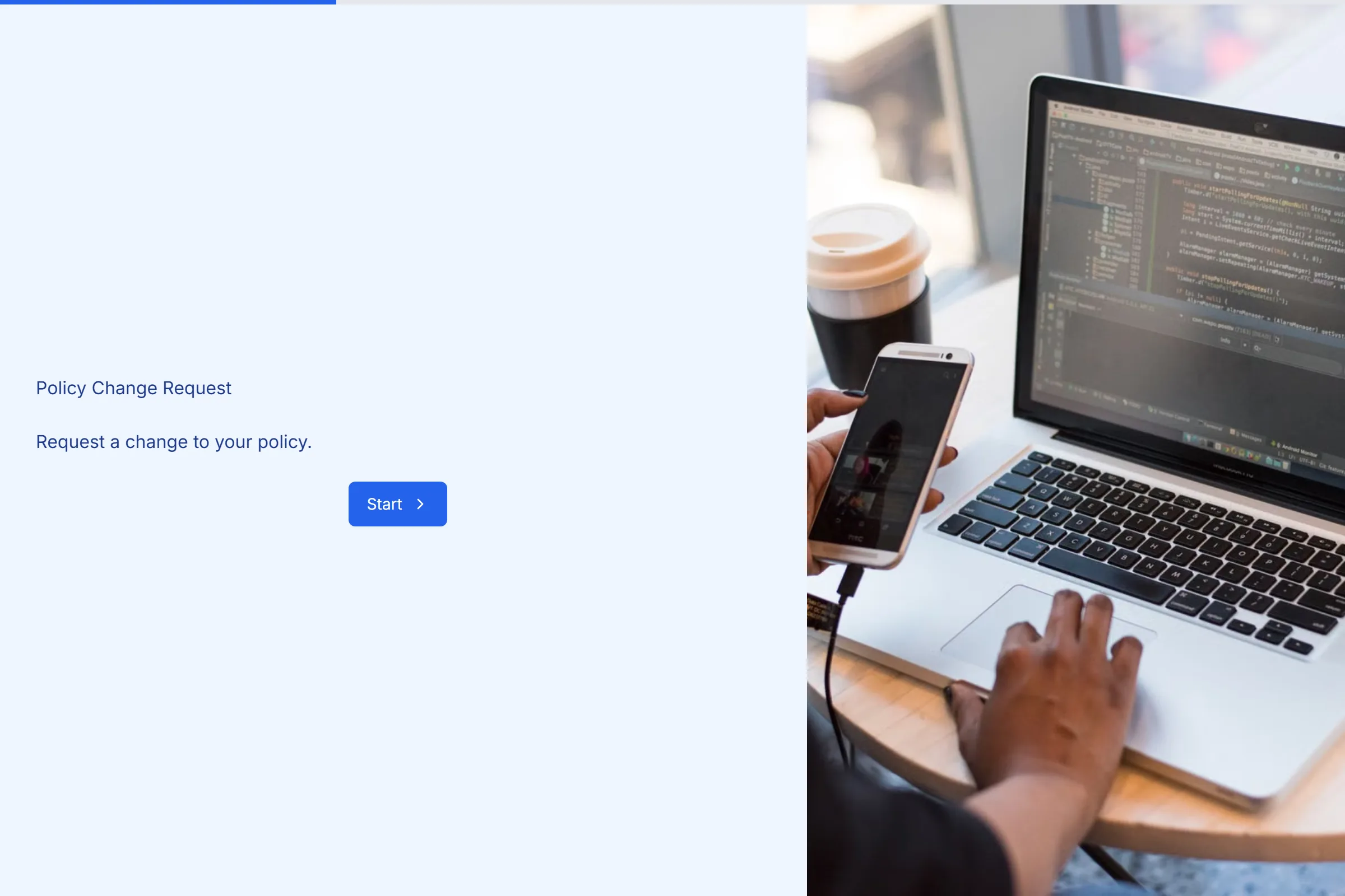 Policy Change Request template preview