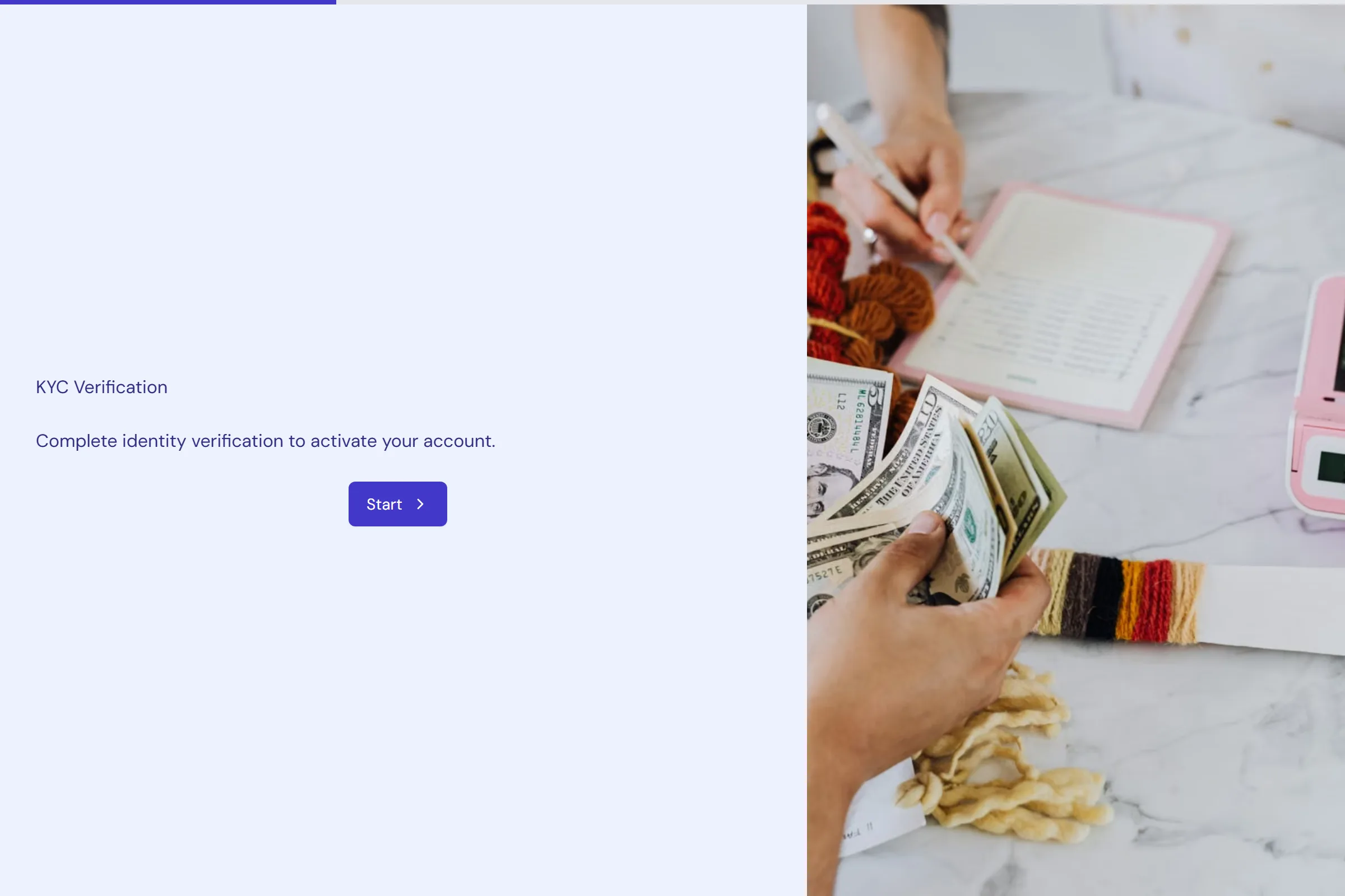 KYC Verification template preview