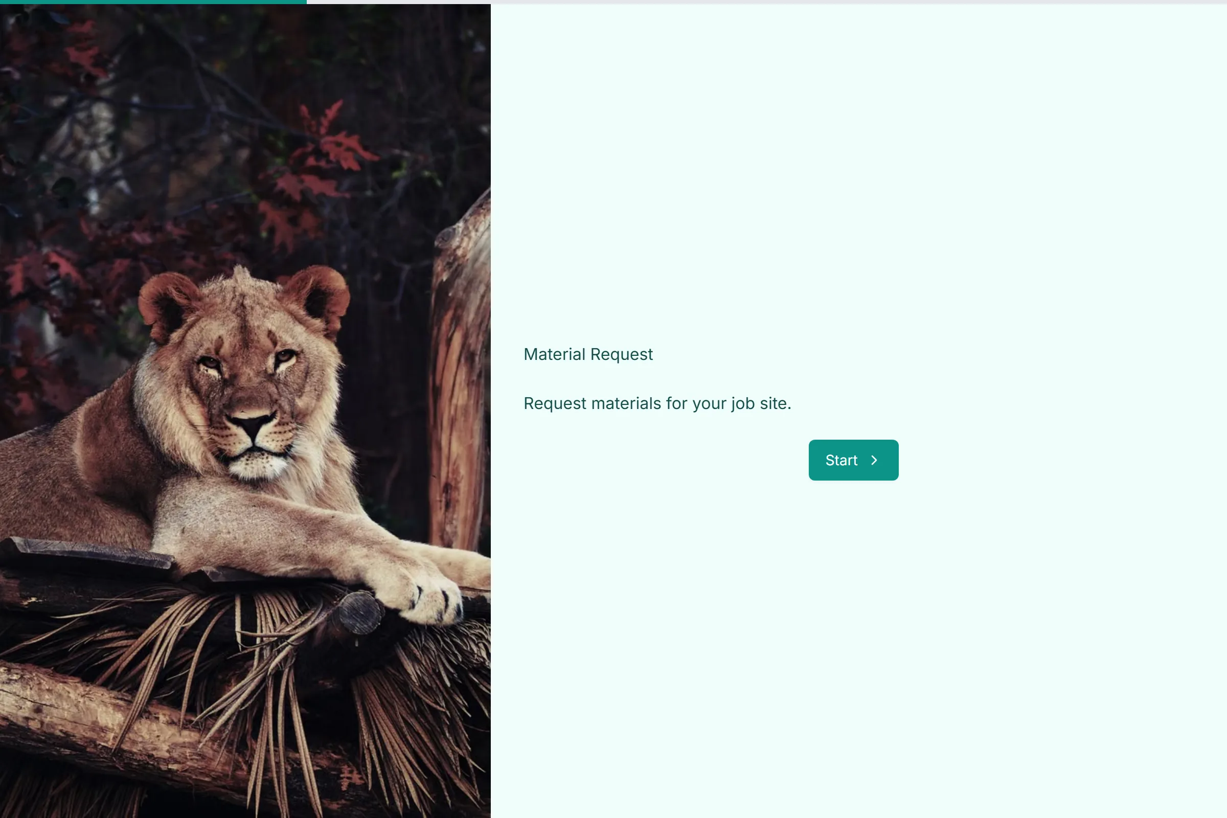 Material Request template preview