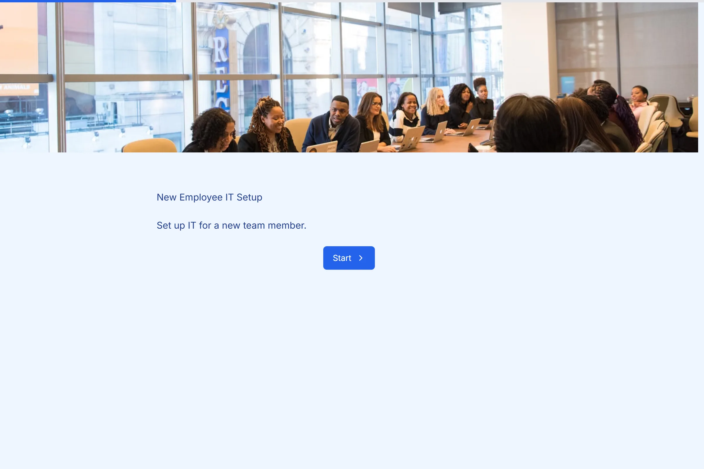 New Employee IT Setup template preview