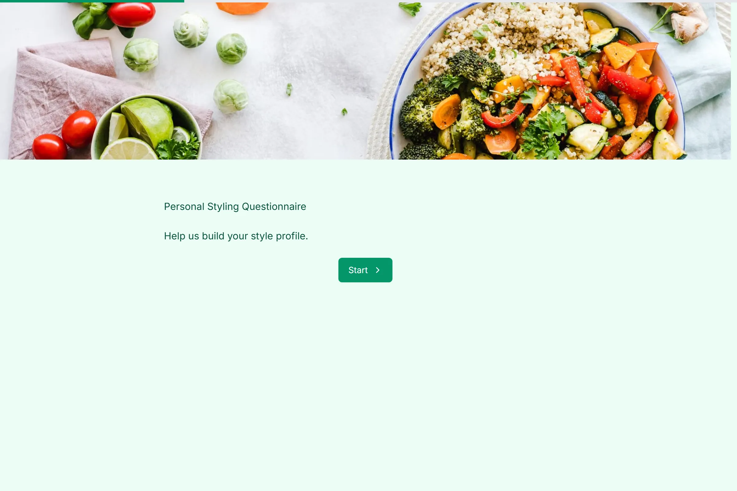 Personal Styling Questionnaire template preview