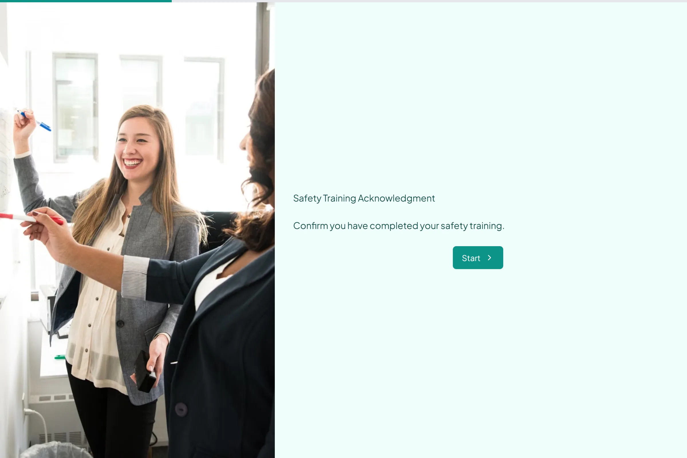 Safety Training Acknowledgment template preview