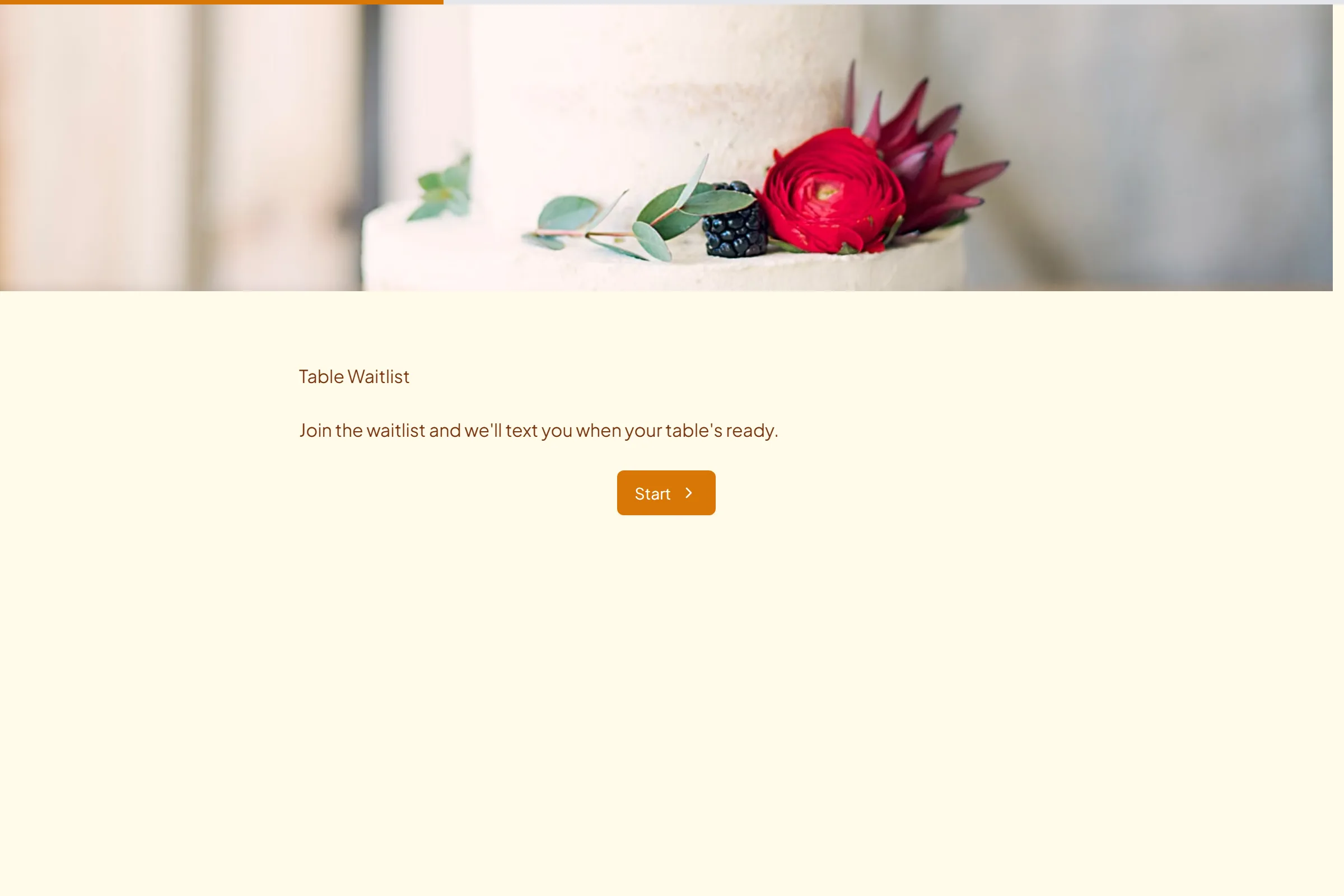 Table Waitlist template preview