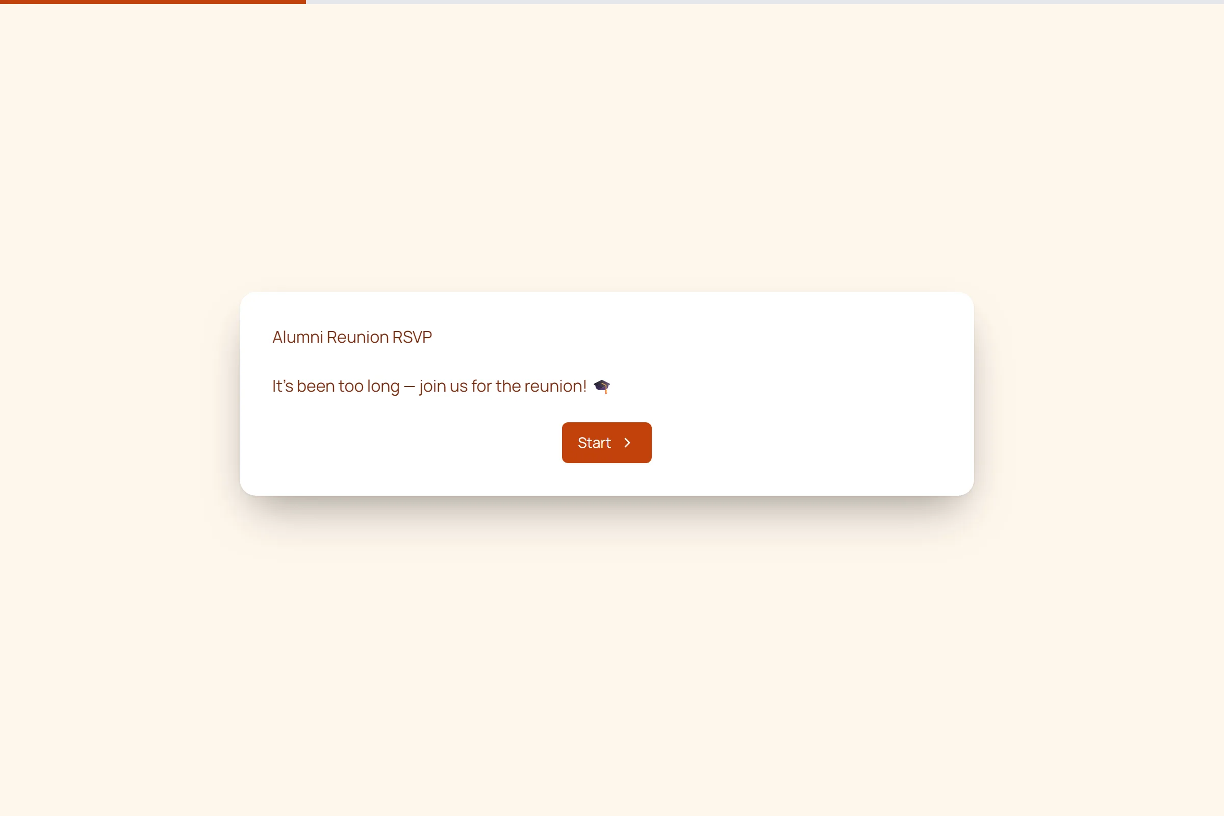 Alumni Reunion RSVP template preview