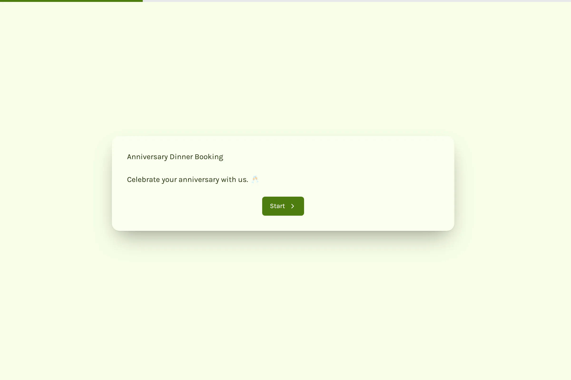 Anniversary Dinner Booking template preview