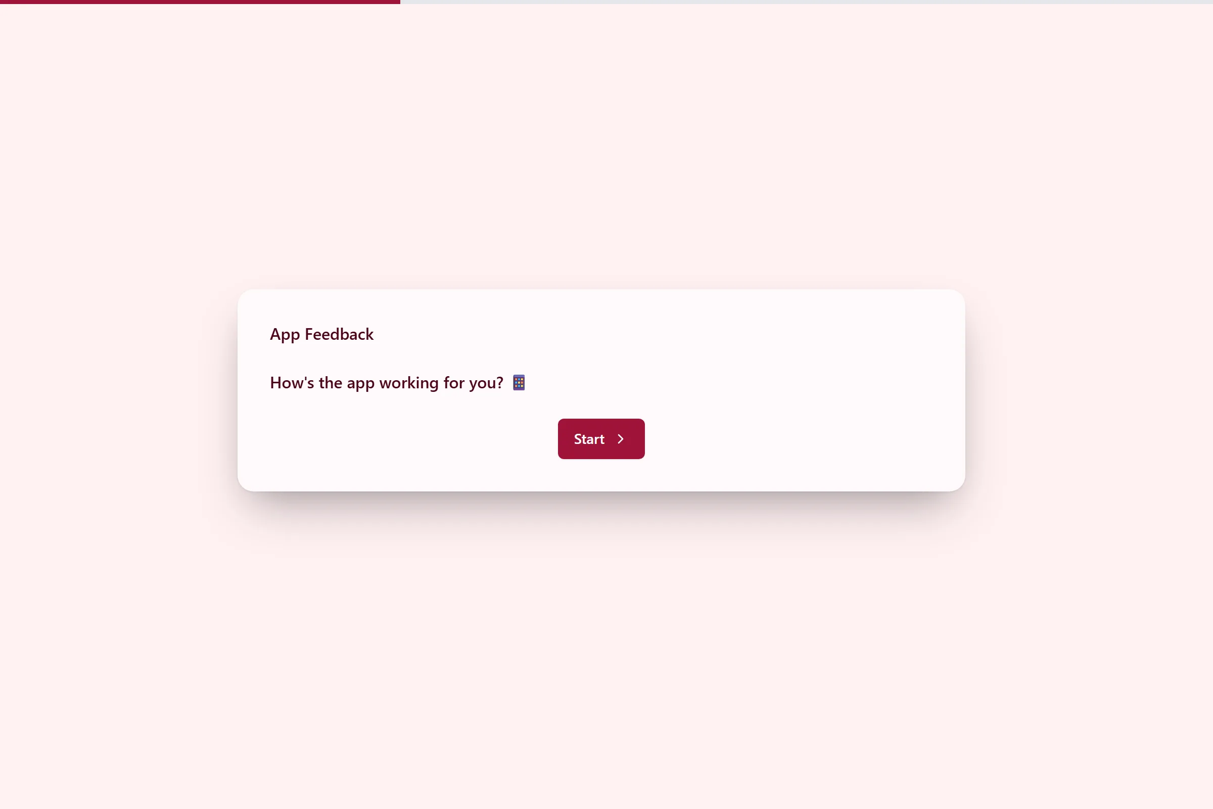 App Feedback template preview