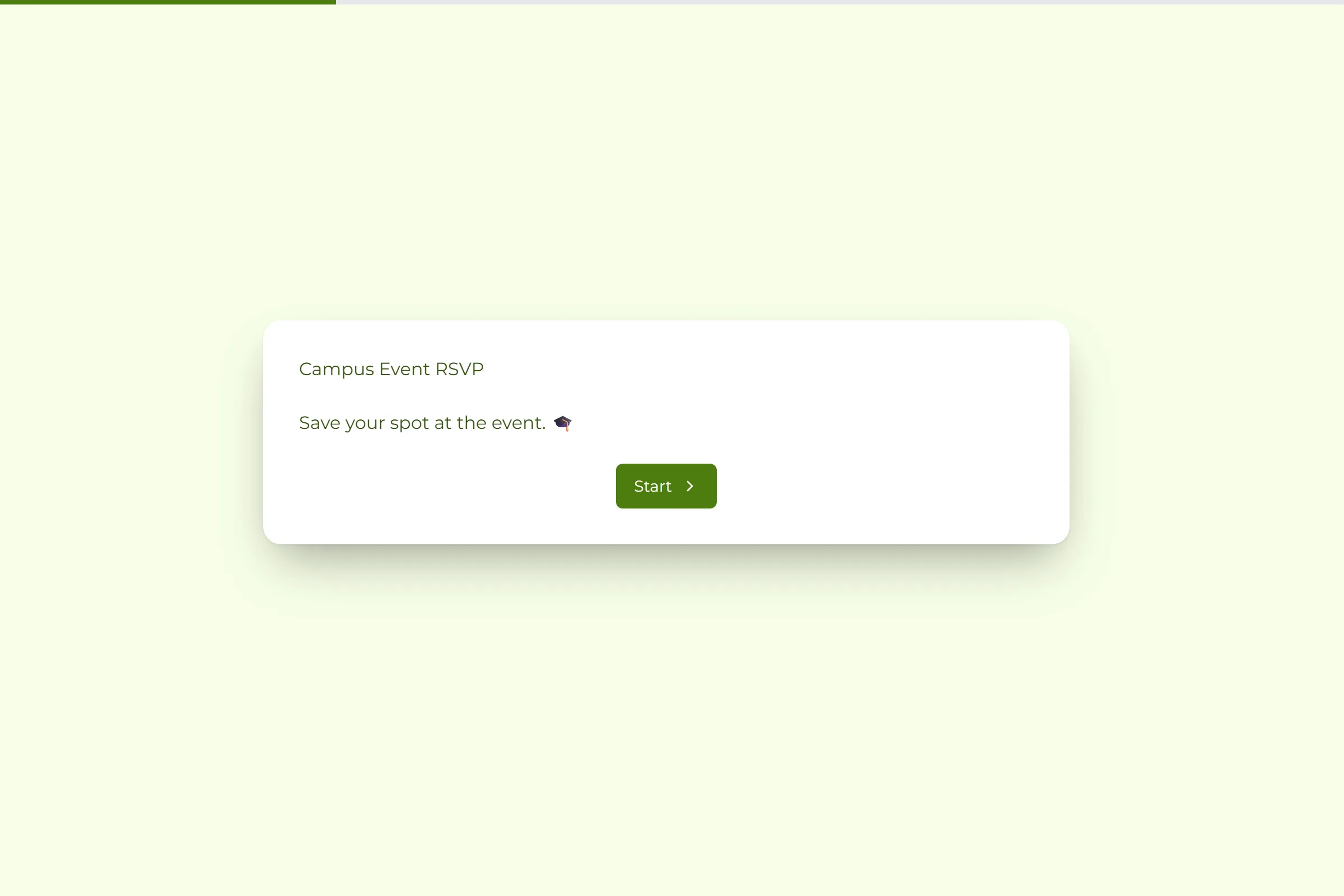 Campus Event RSVP template preview