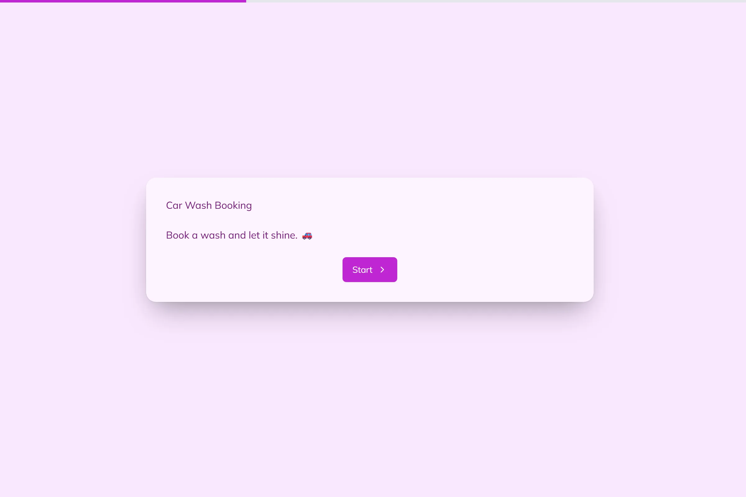 Car Wash Booking template preview