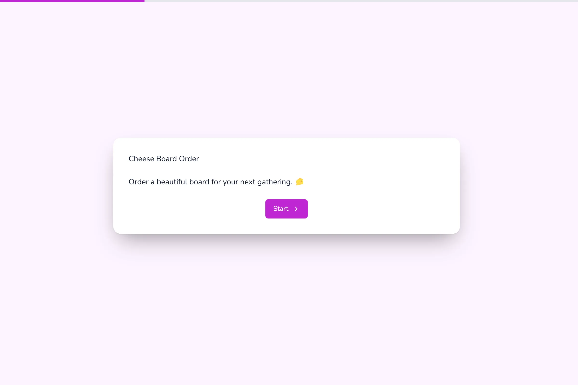Cheese Board Order template preview
