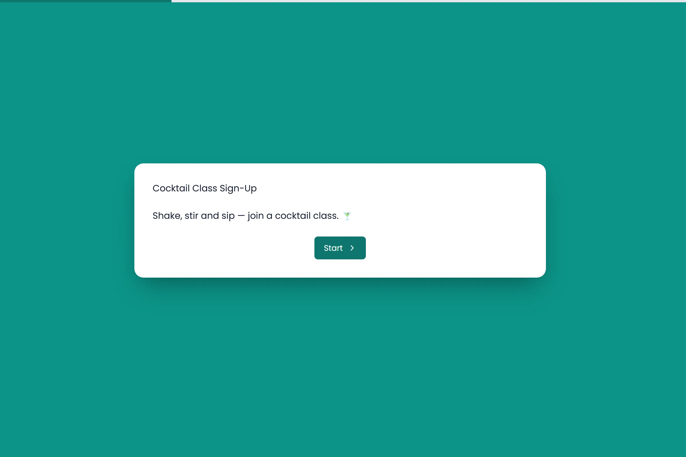 Cocktail Class Sign-Up template preview