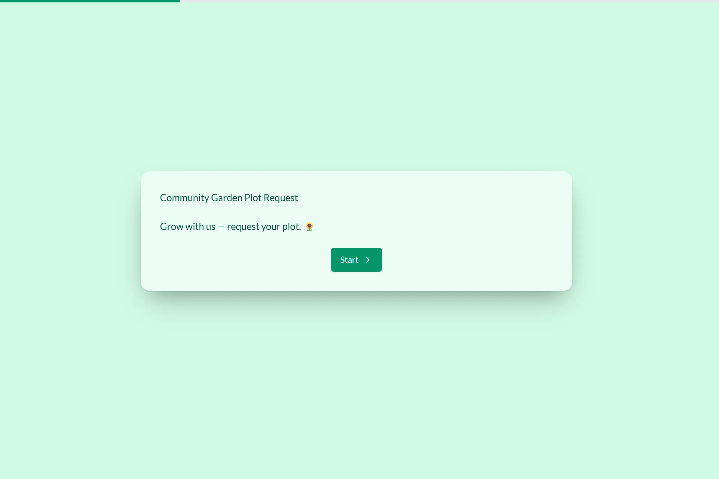 Community Garden Plot Request template preview