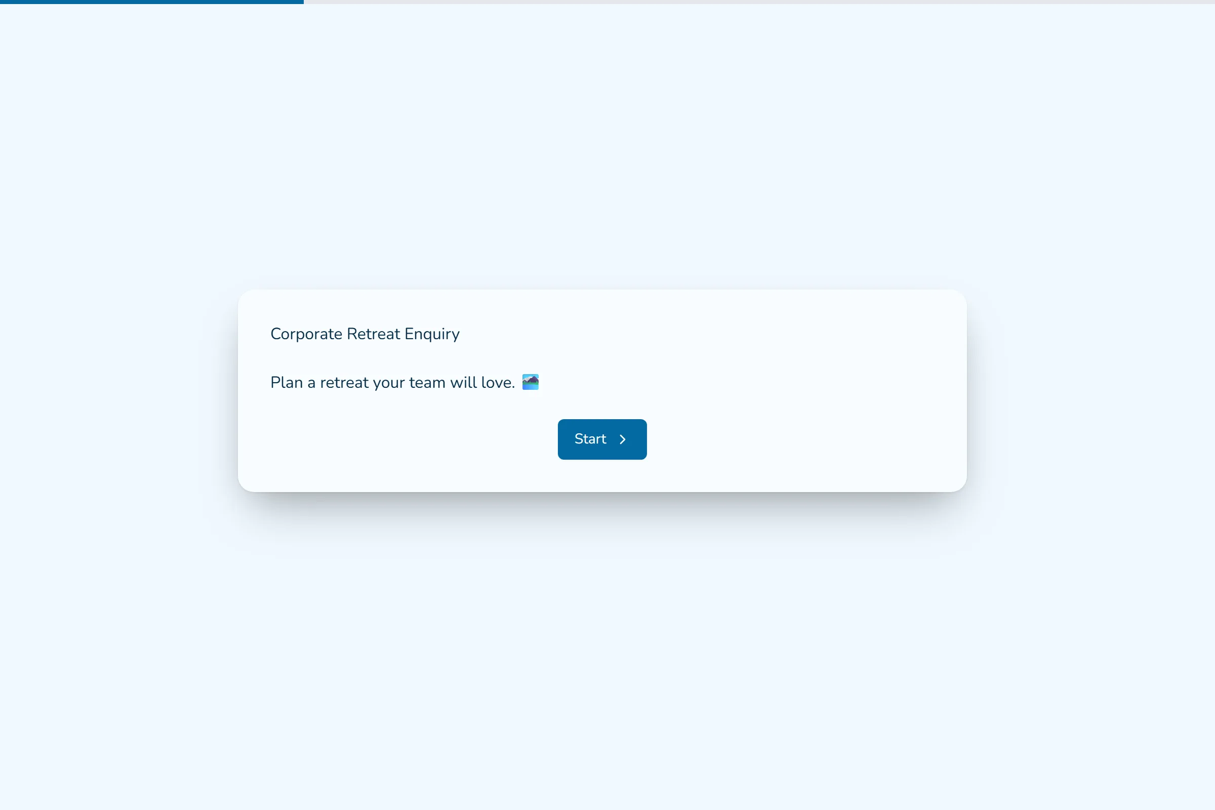 Corporate Retreat Enquiry template preview