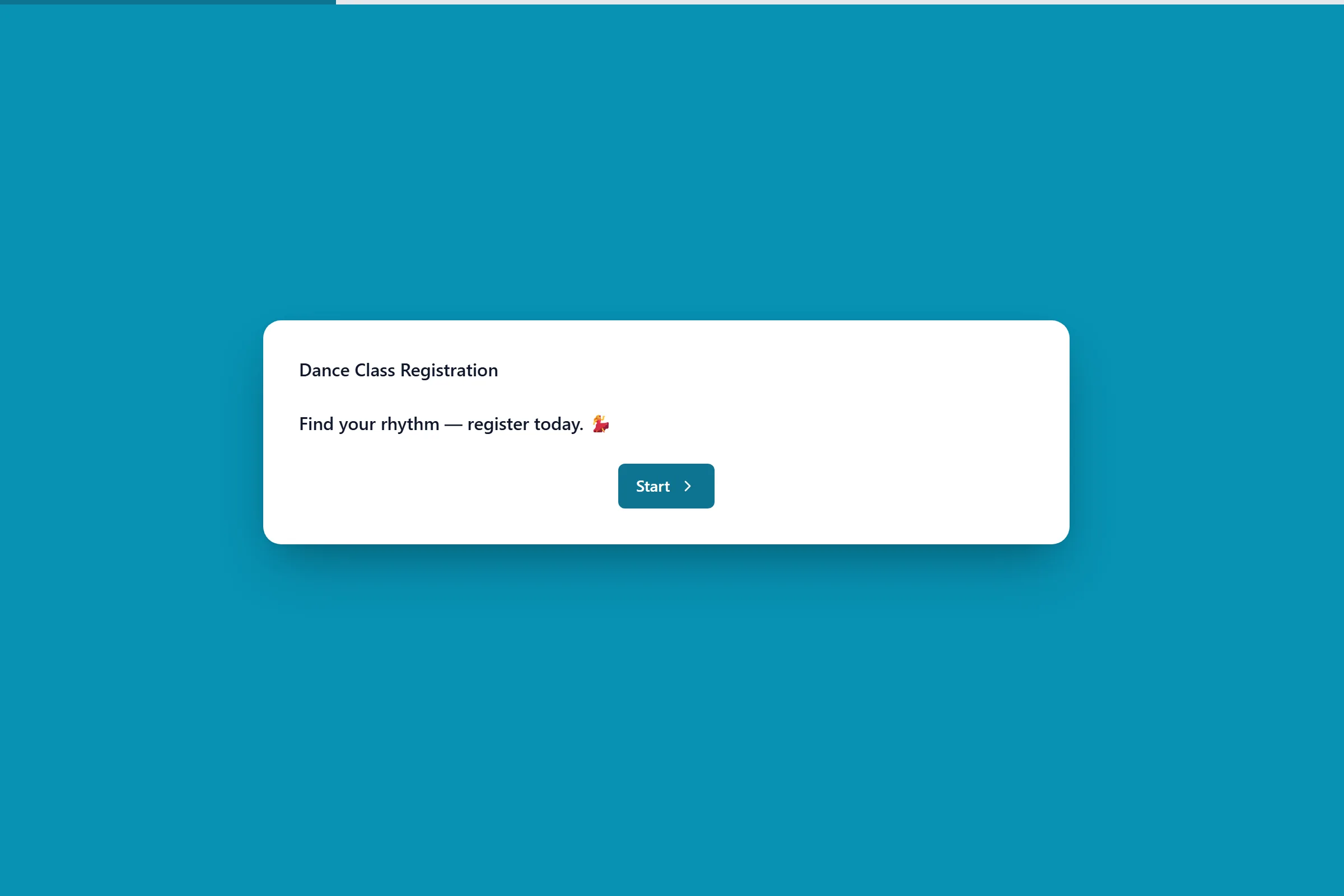 Dance Class Registration template preview