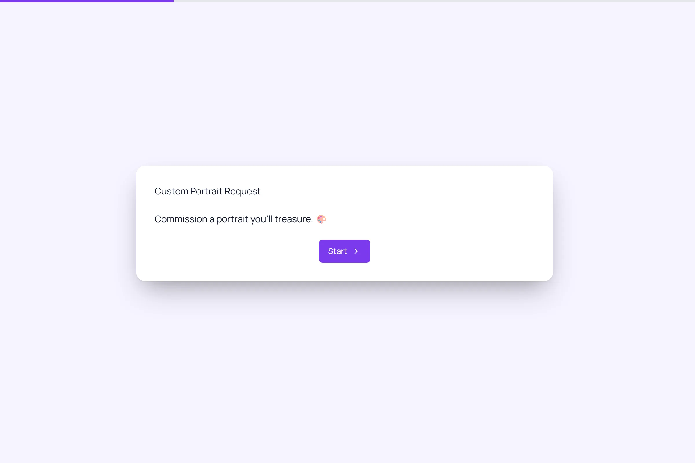 Custom Portrait Request template preview