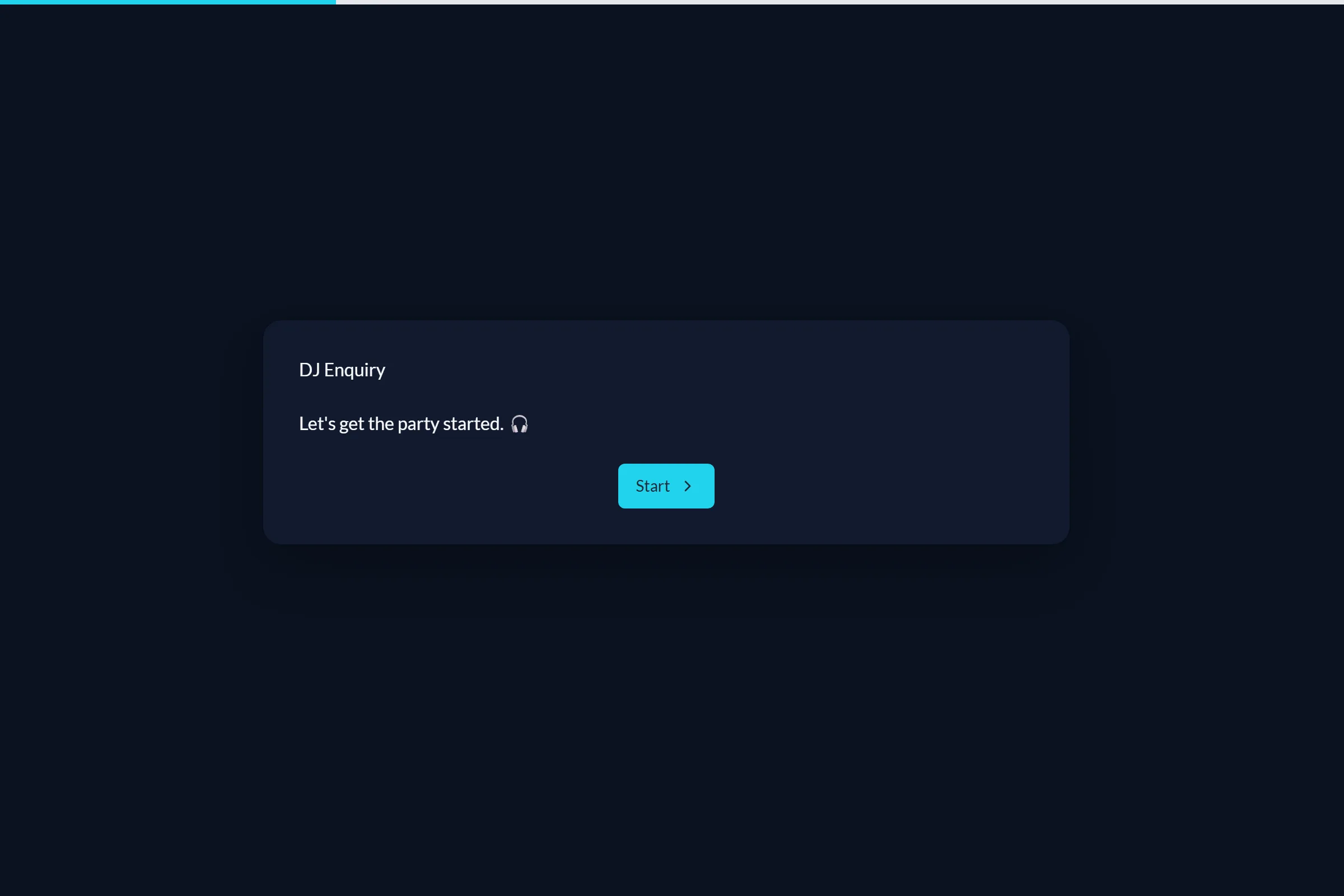 DJ Enquiry template preview