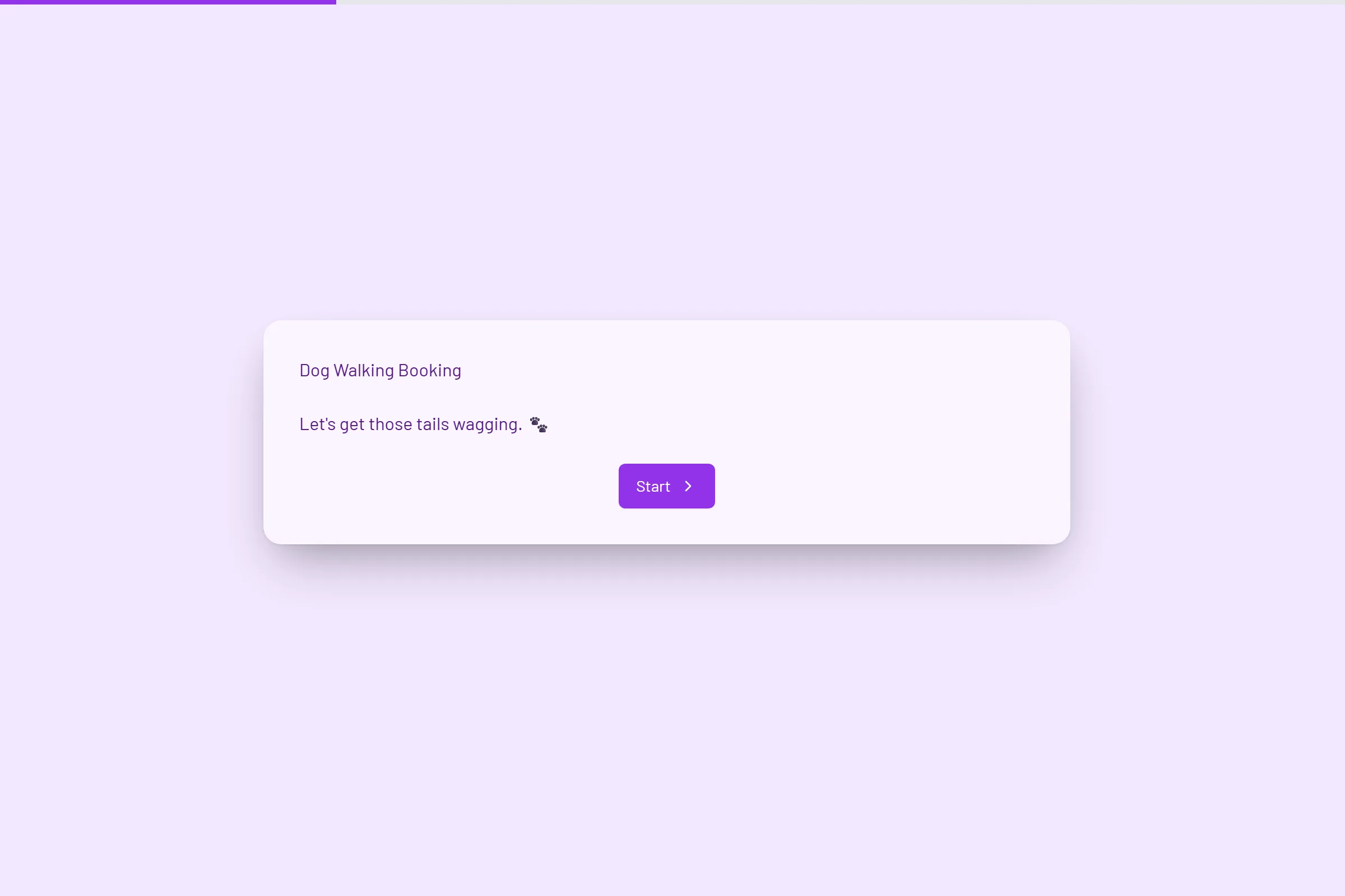 Dog Walking Booking template preview