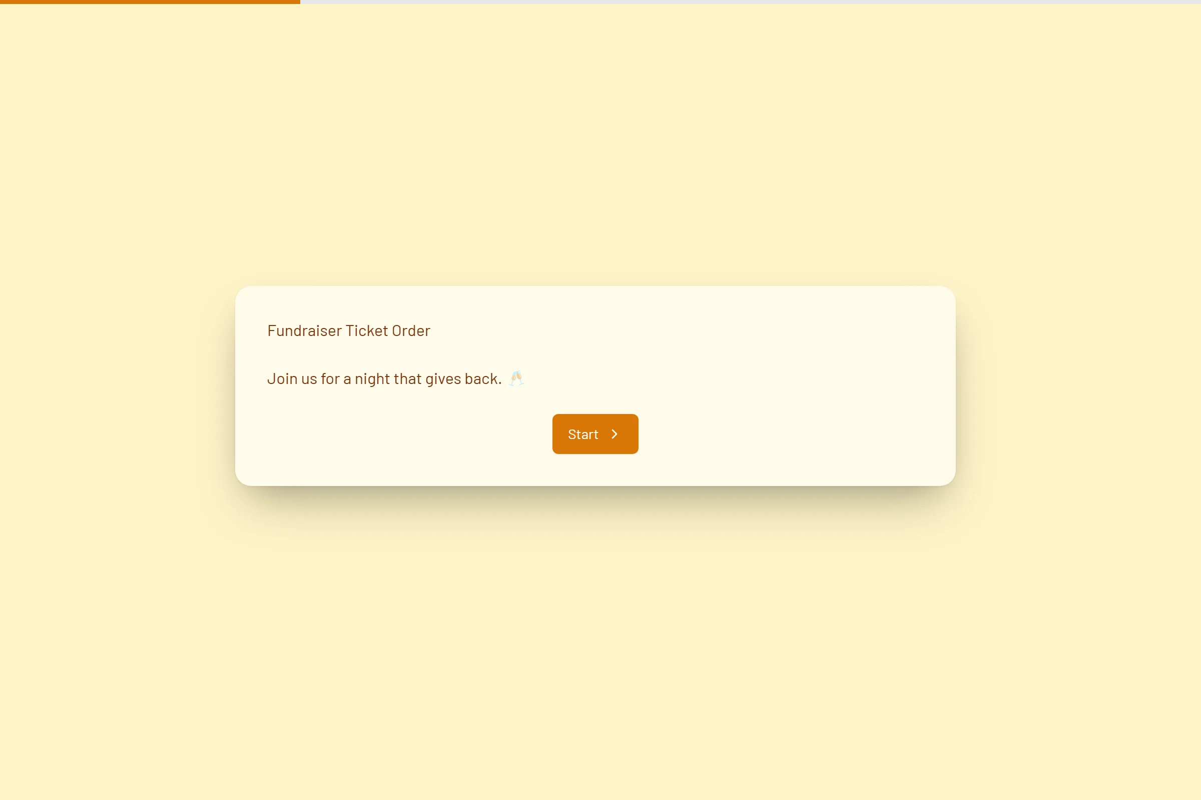 Fundraiser Ticket Order template preview
