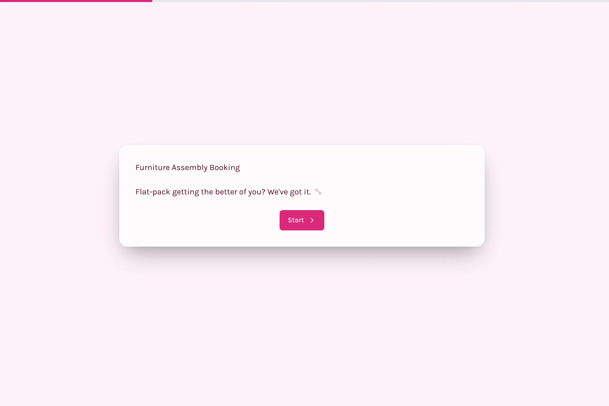 Furniture Assembly Booking template preview