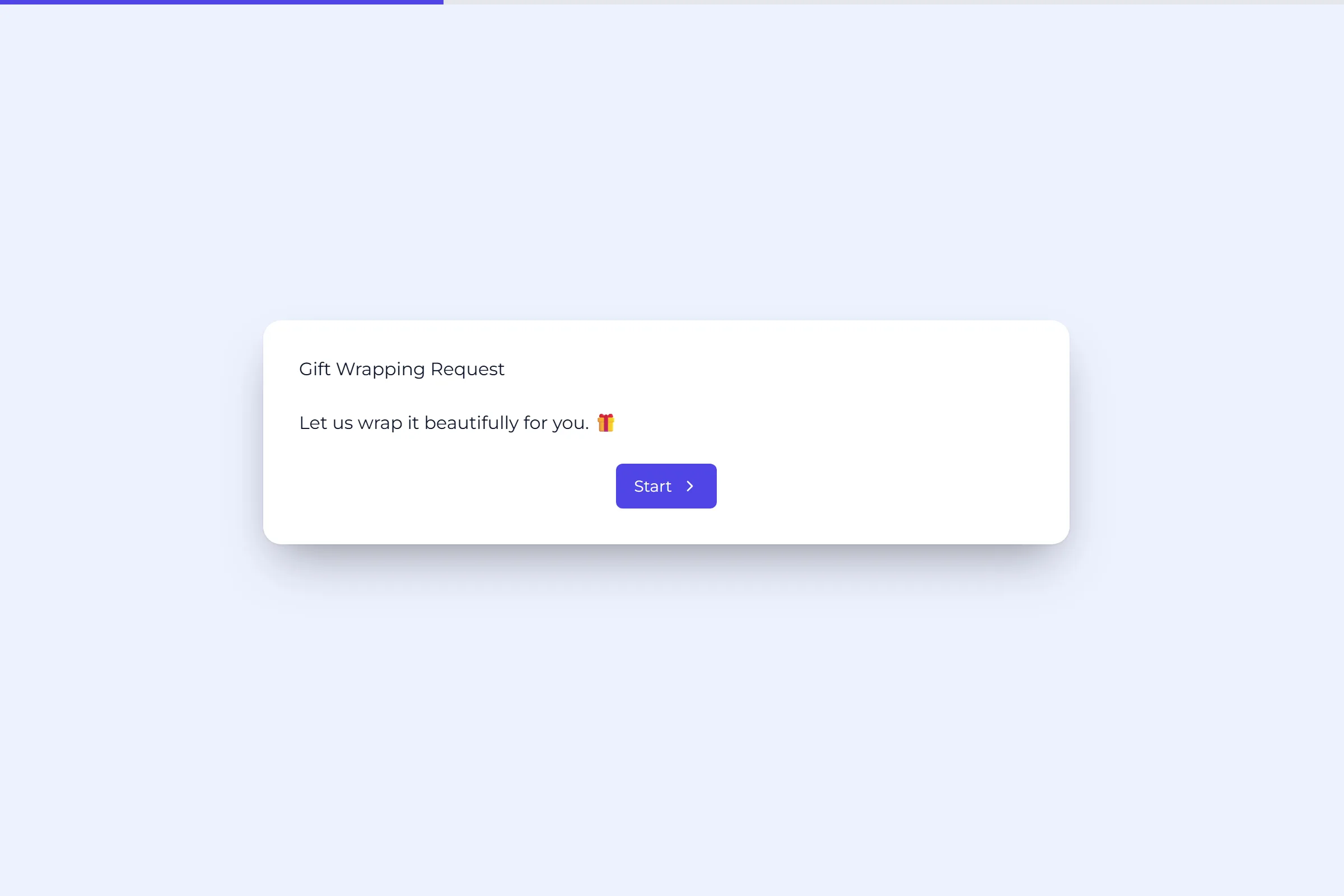 Gift Wrapping Request template preview