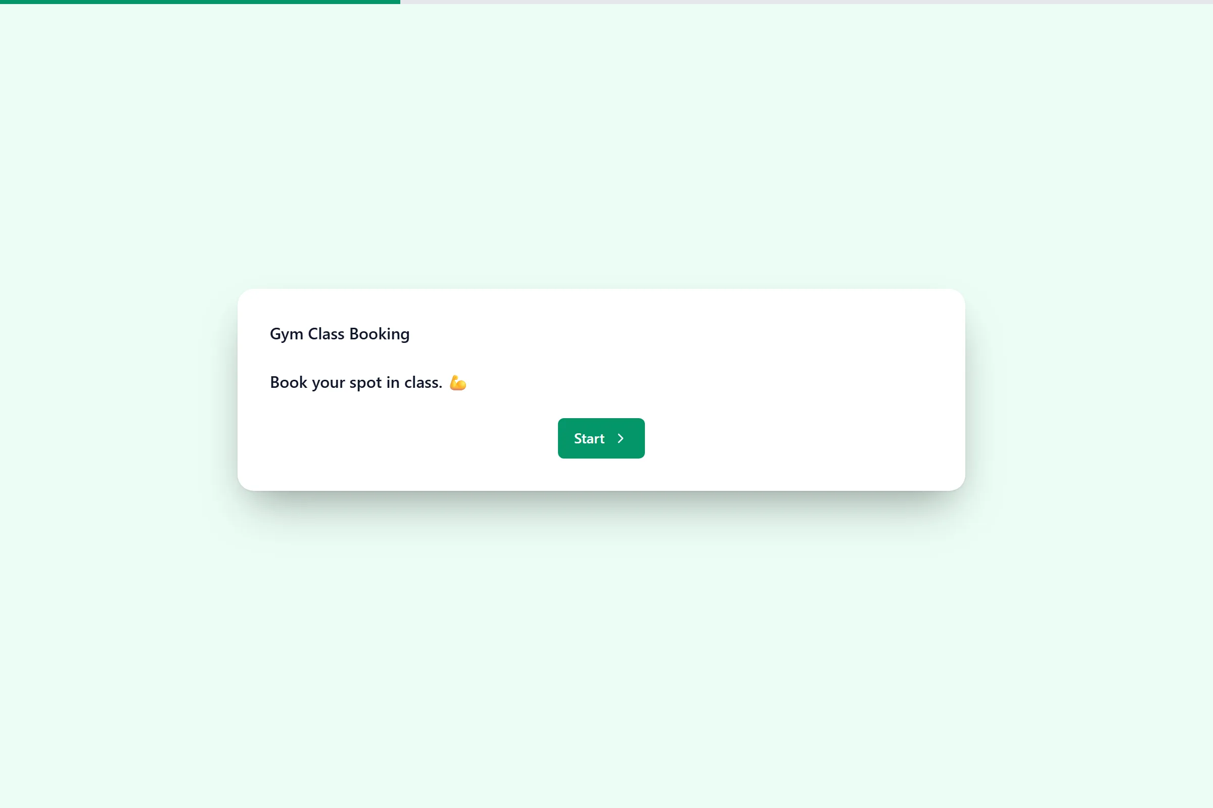 Gym Class Booking template preview