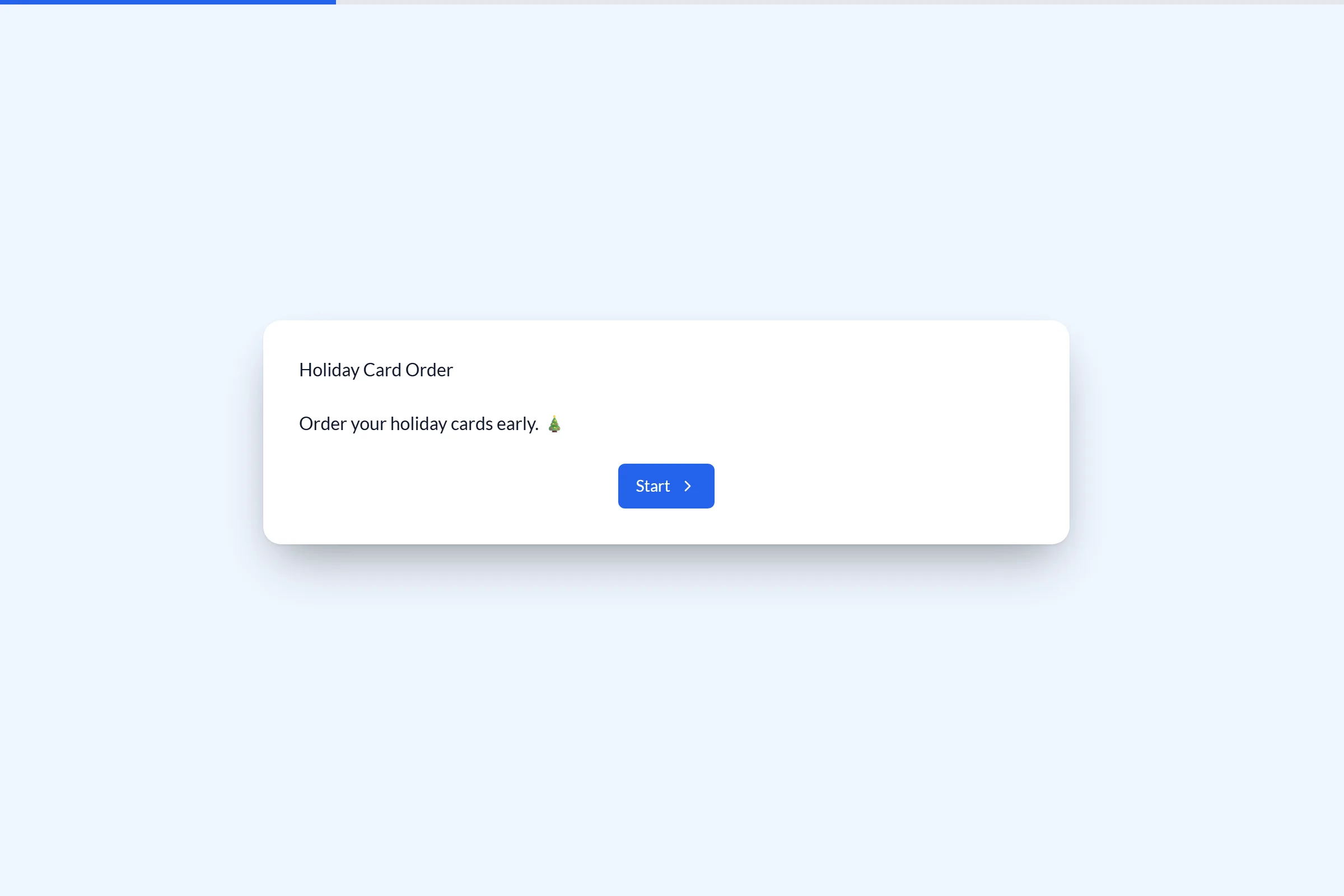 Holiday Card Order template preview