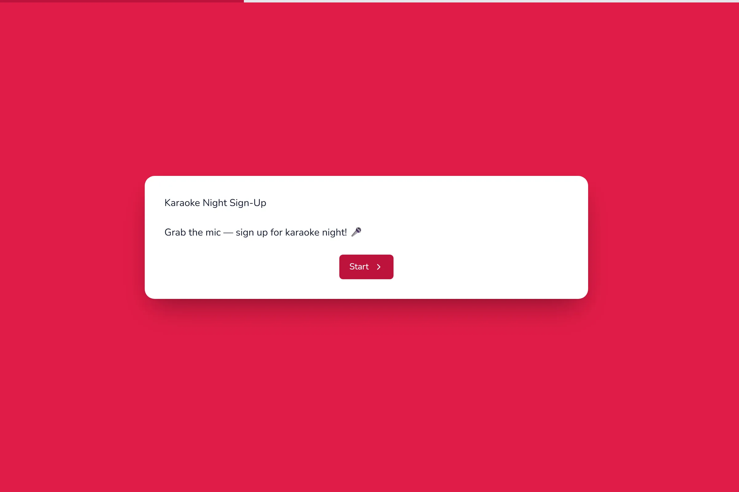 Karaoke Night Sign-Up template preview