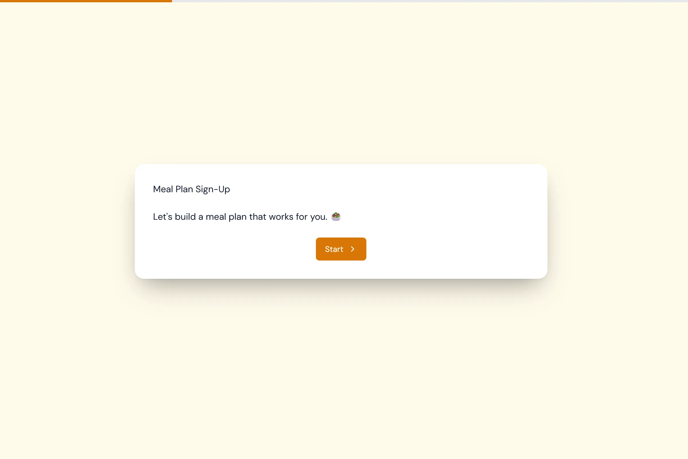 Meal Plan Sign-Up template preview