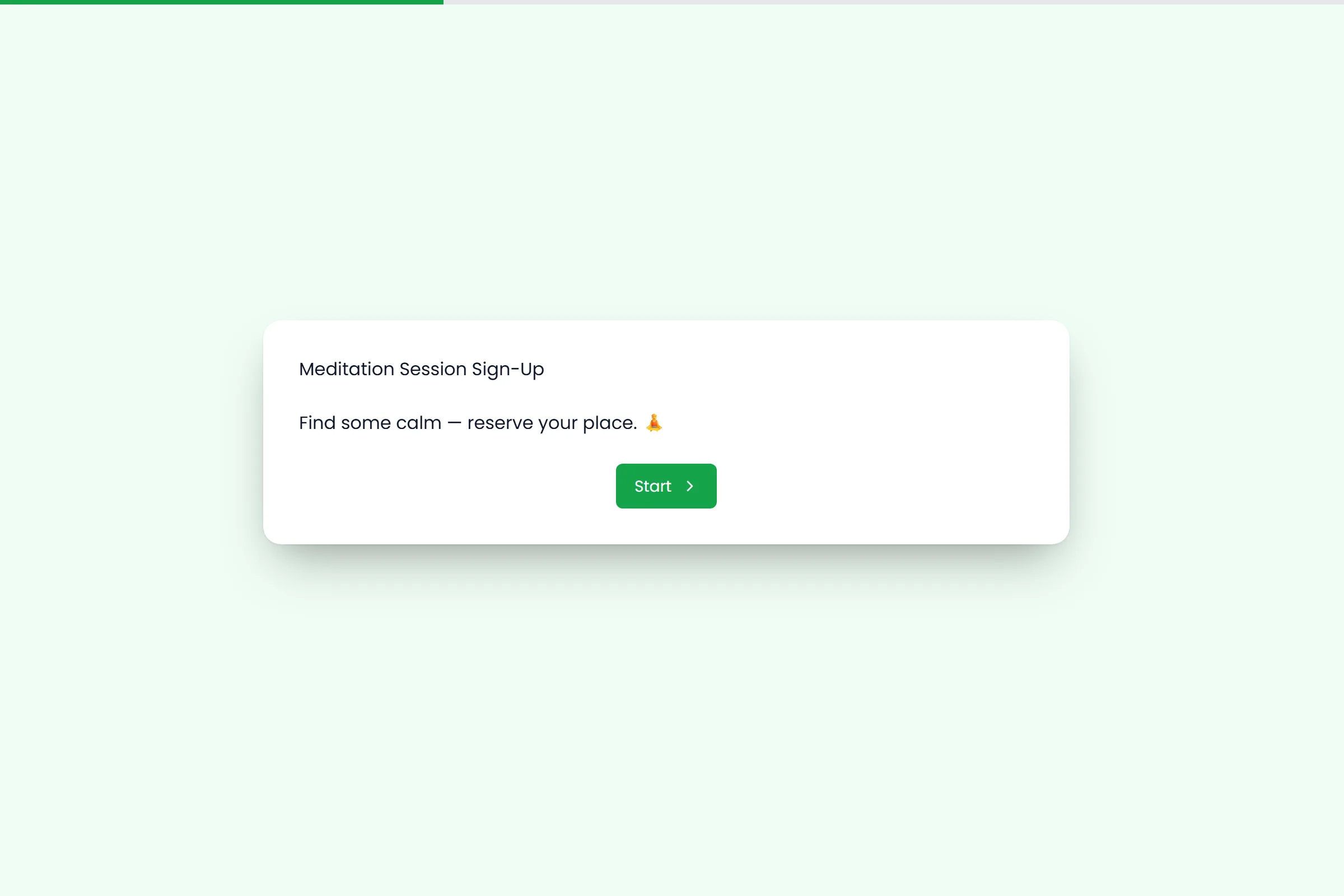 Meditation Session Sign-Up template preview