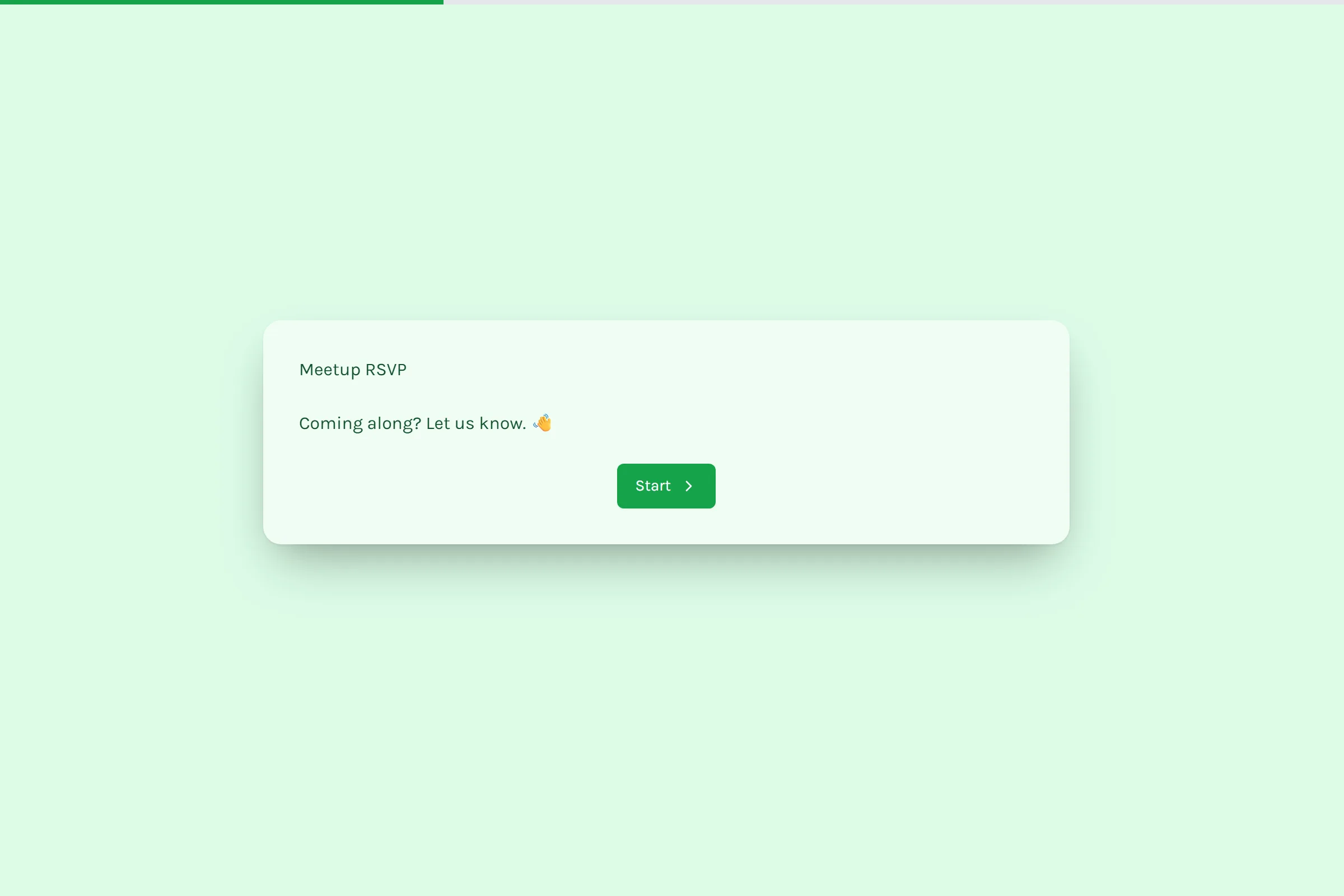 Meetup RSVP template preview
