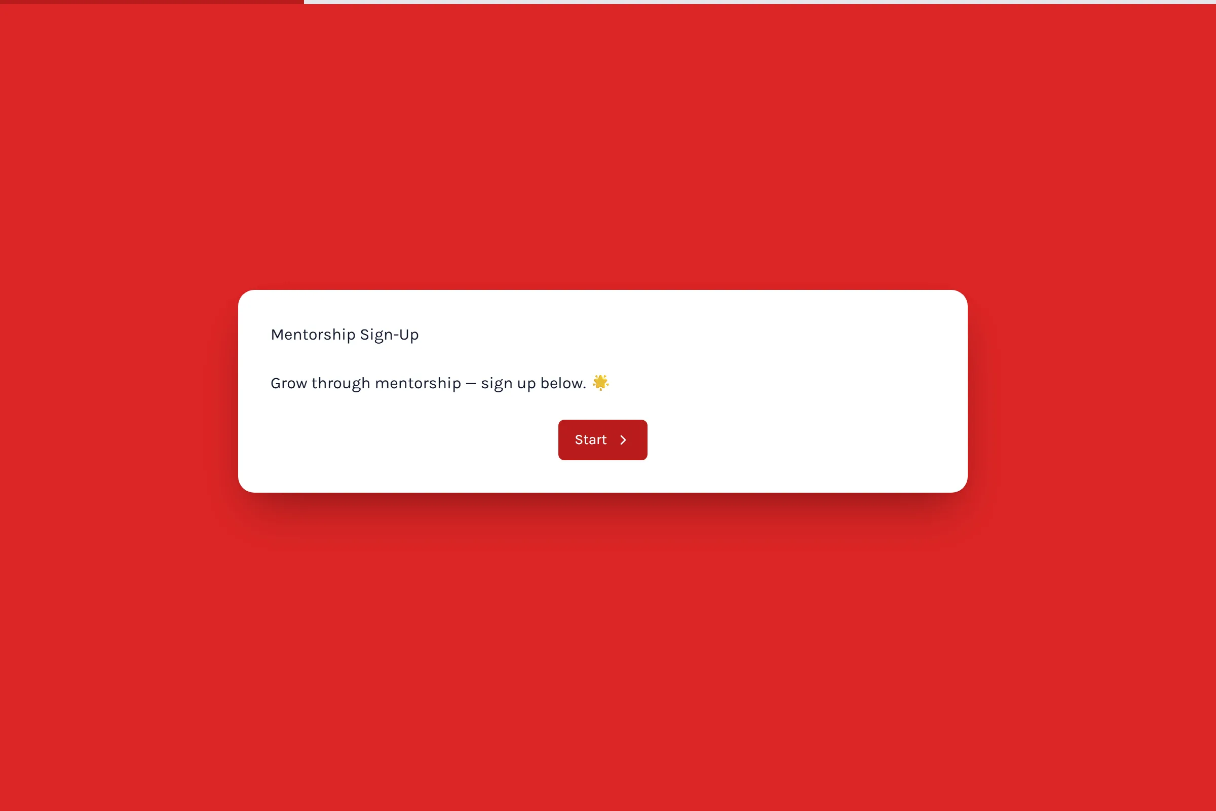 Mentorship Sign-Up template preview